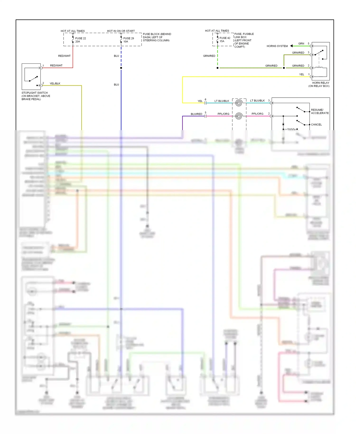 Wiring diagram blu for Nissan Quest II (1999-2002) (7 of 36)