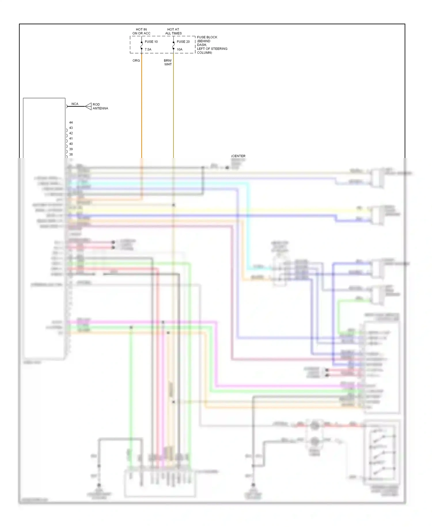 Wiring diagram blu for Nissan Quest II (1999-2002) (28 of 36)