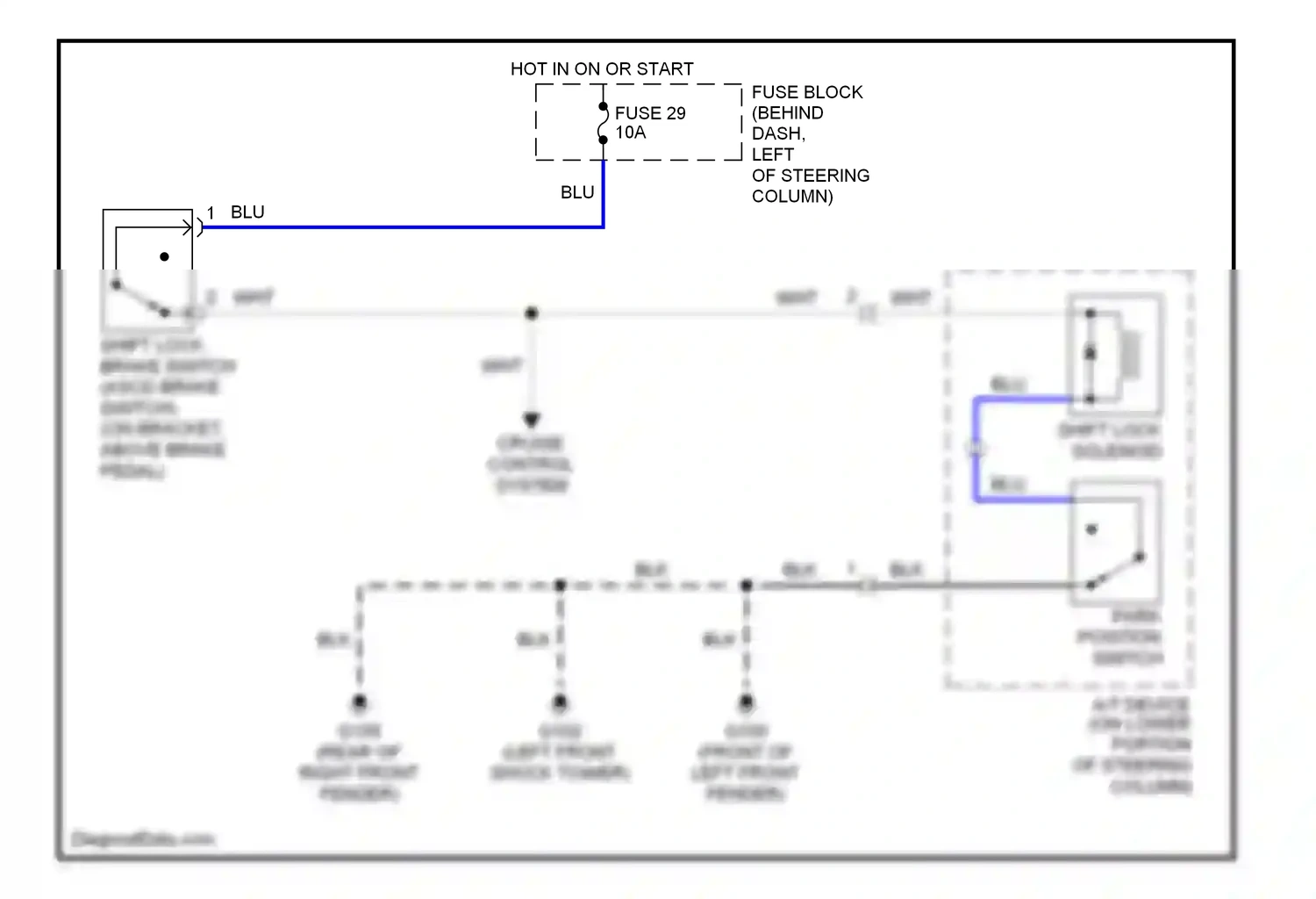 Wiring diagram blu for Nissan Quest II (1999-2002) (30 of 36)