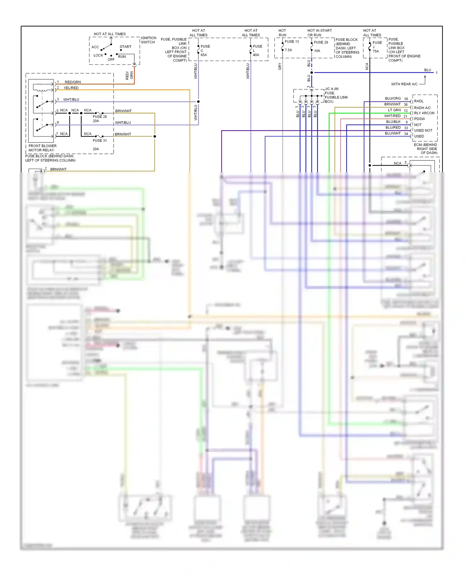 Wiring diagram blu for Nissan Quest II (1999-2002) (8 of 36)