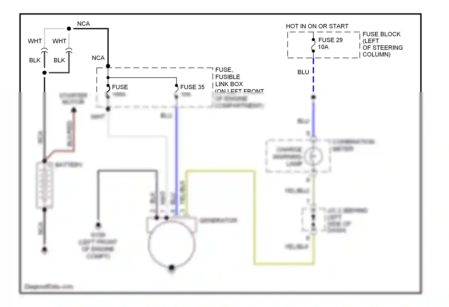 Wiring diagram blu for Nissan Quest II (1999-2002) (21 of 36)