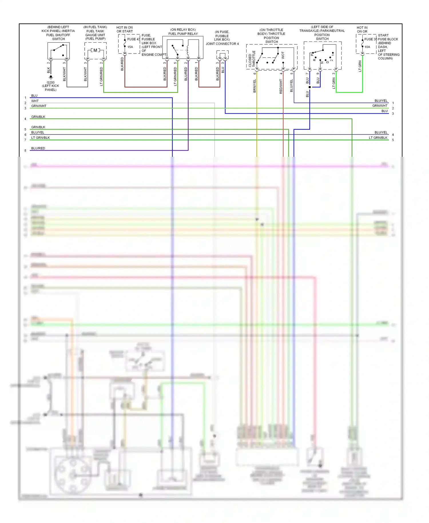 Wiring diagram blu for Nissan Quest II (1999-2002) (19 of 36)