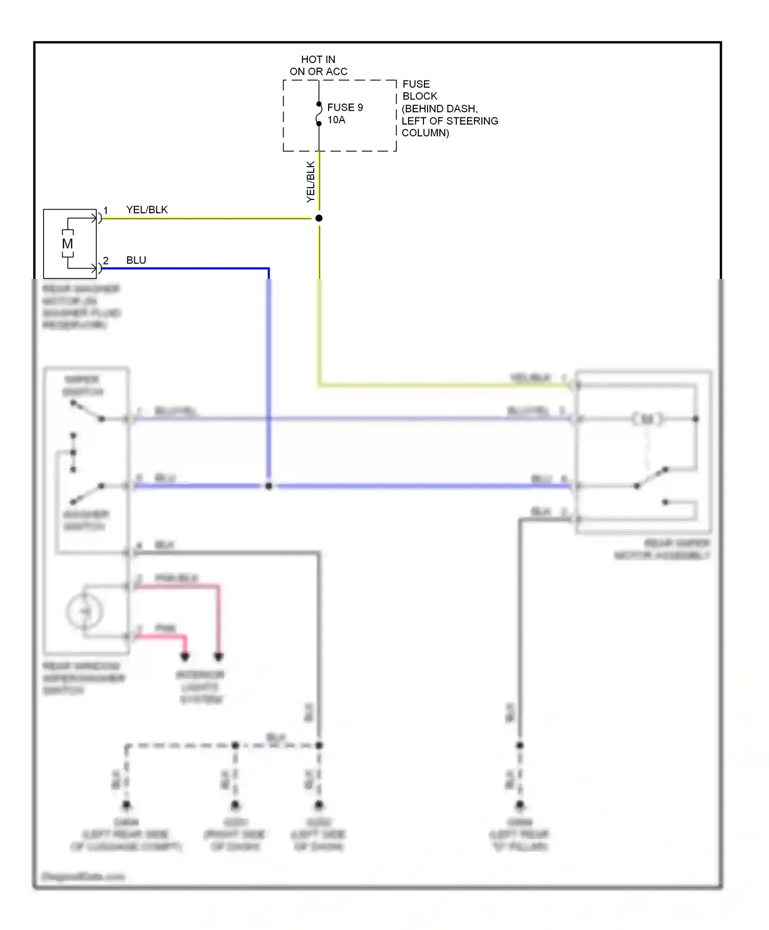 Wiring diagram blu for Nissan Quest II (1999-2002) (33 of 36)