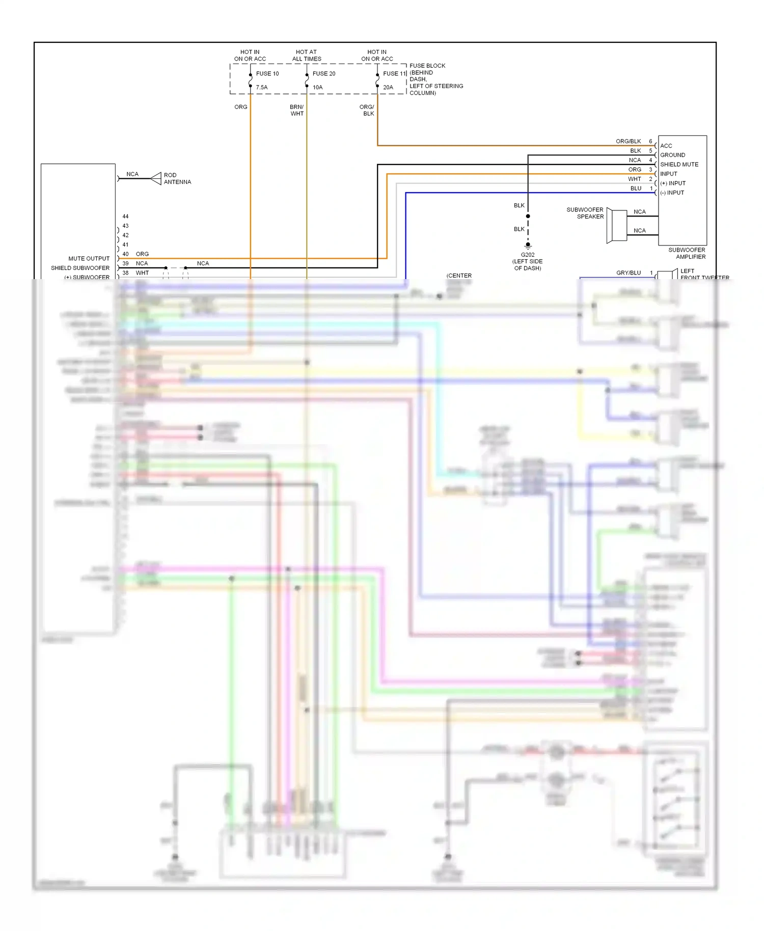 Wiring diagram blu for Nissan Quest II (1999-2002) (29 of 36)