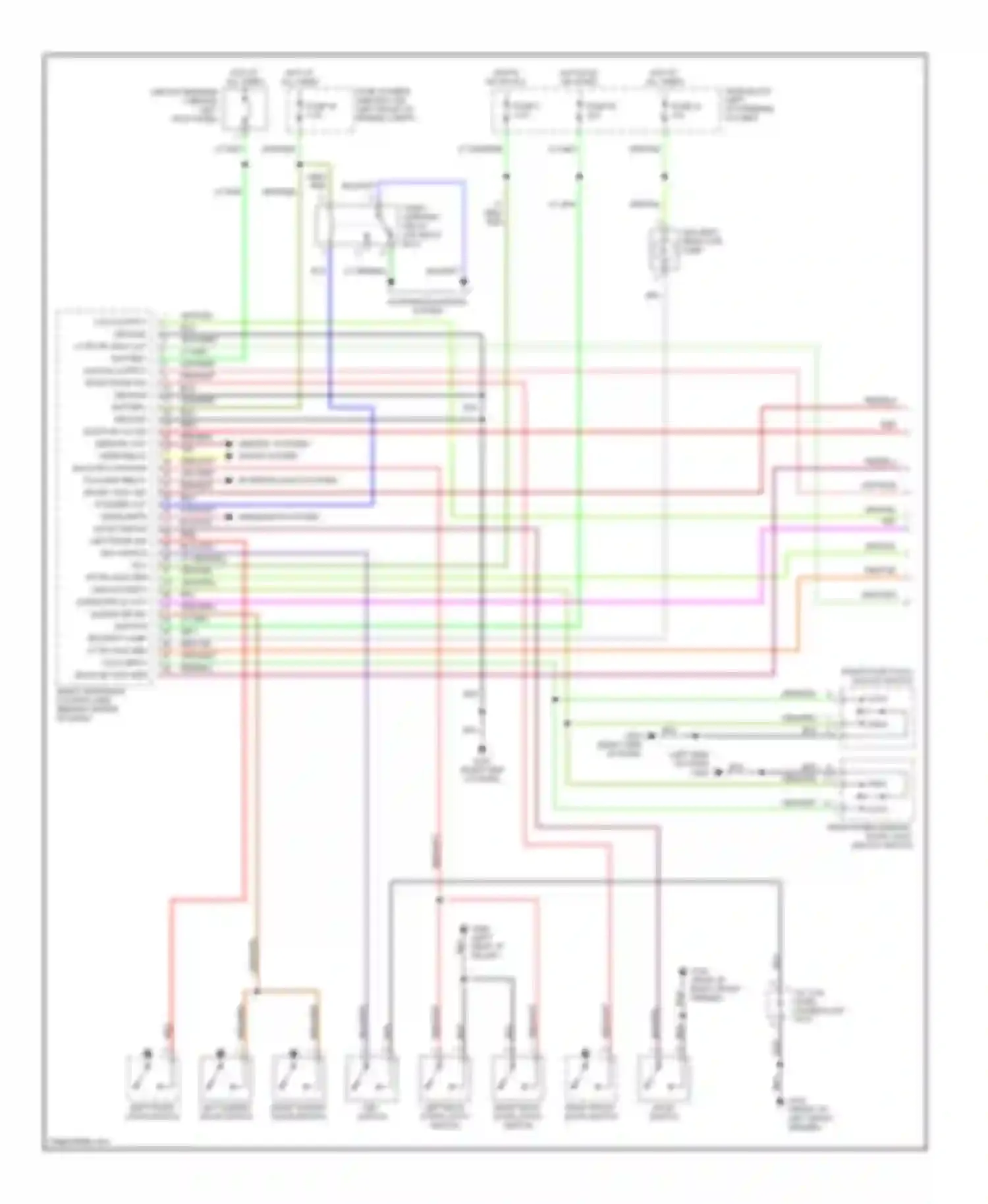 Wiring diagram left front door switch for Nissan Quest II (1999-2002) (1 of 7)
