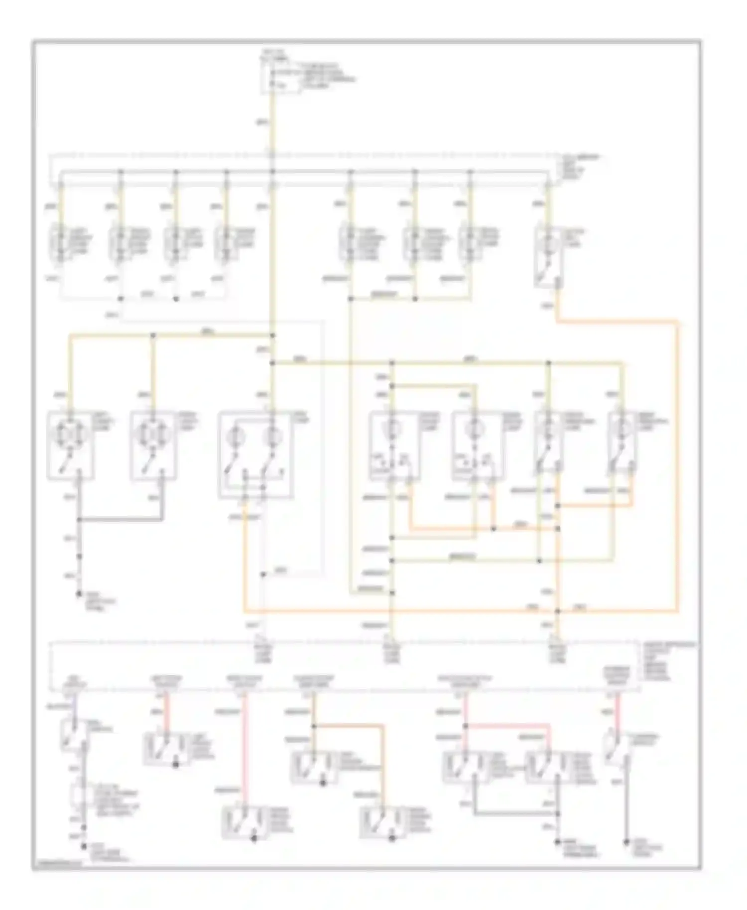 Wiring diagram left front door switch for Nissan Quest II (1999-2002) (2 of 7)