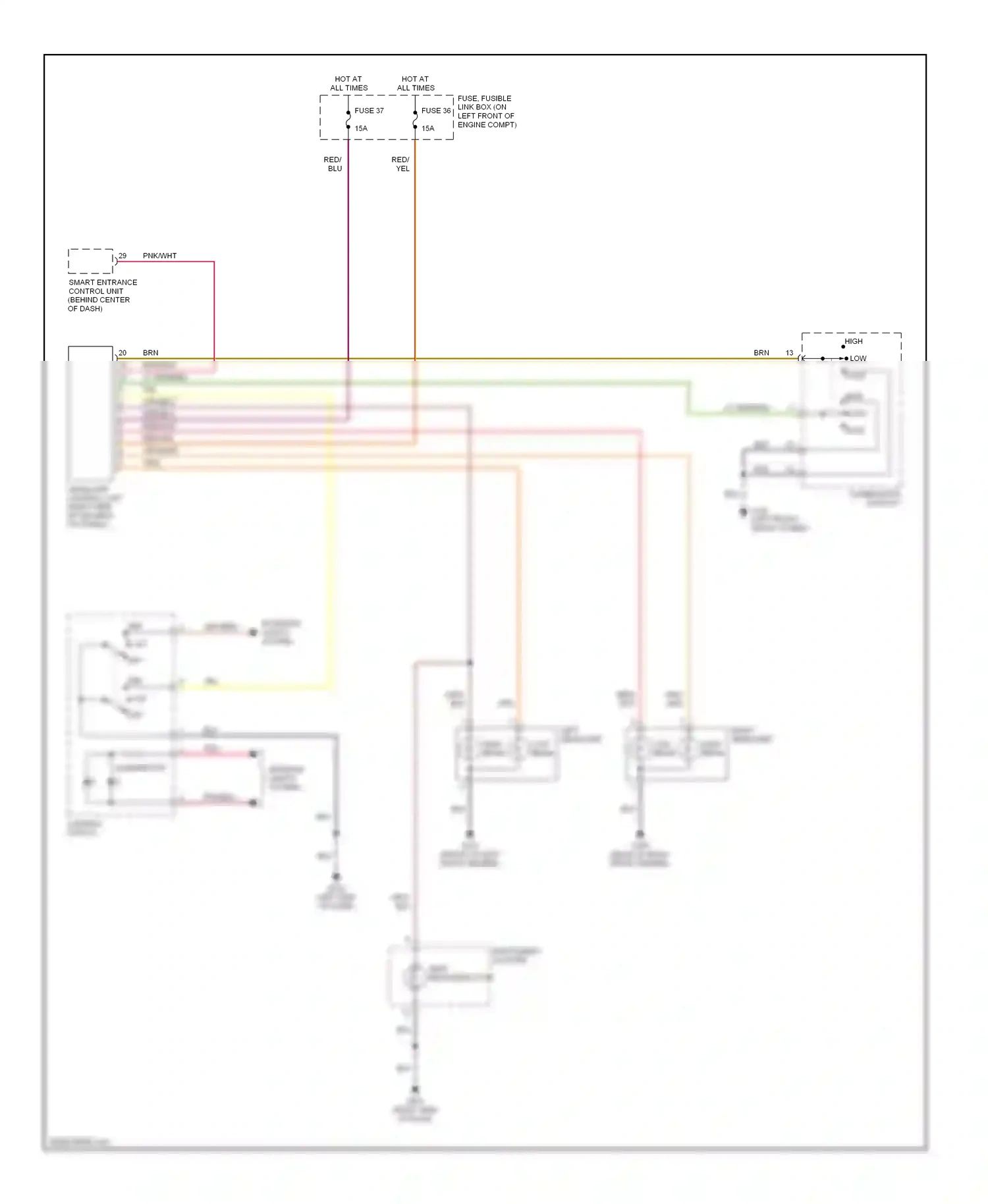 Nissan Quest II (1999-2002) lighting switch wiring diagram  (5 of 8)