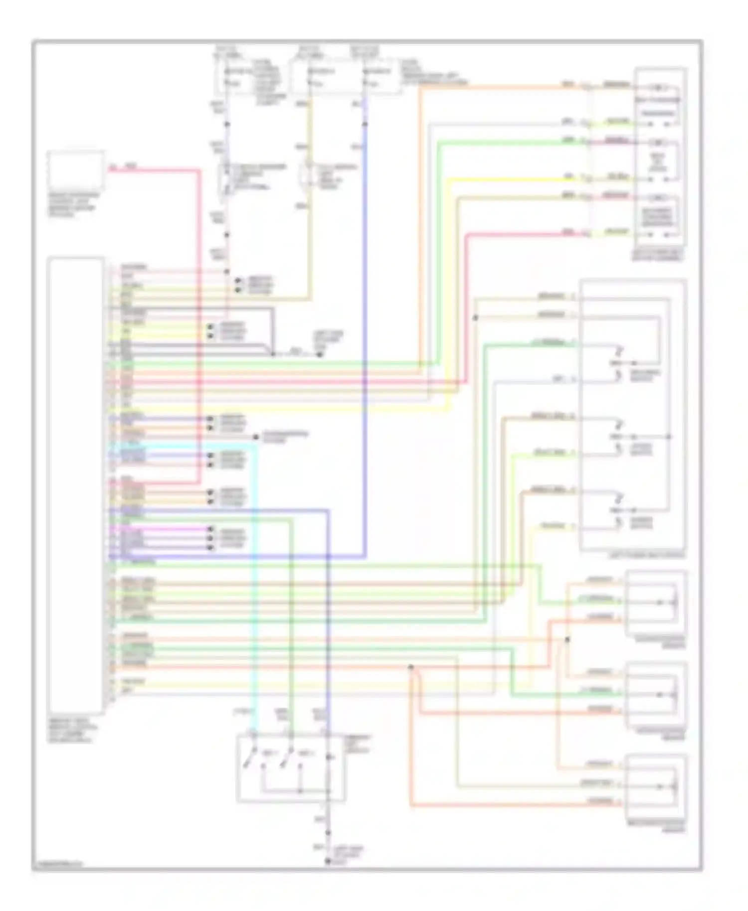Wiring diagram memory mirrors system for Nissan Quest II (1999-2002) (1 of 1)
