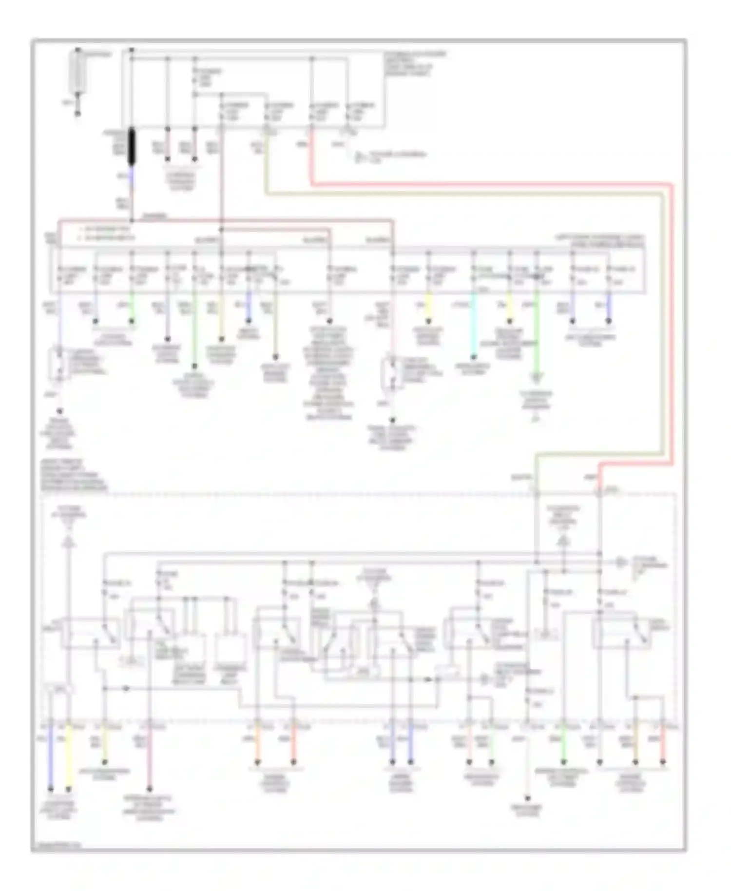Quest Nissan III (2003-2009): Power distribution circuit (1 of 2)