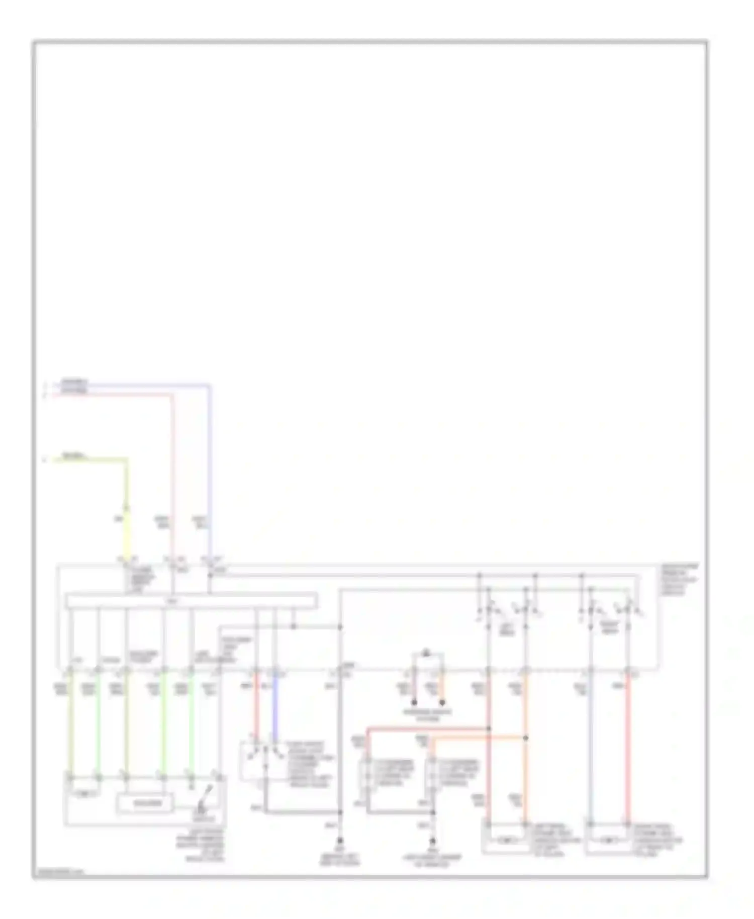 Quest Nissan III (2003-2009): Power windows circuit, with rear power vent windows (2 of 2)