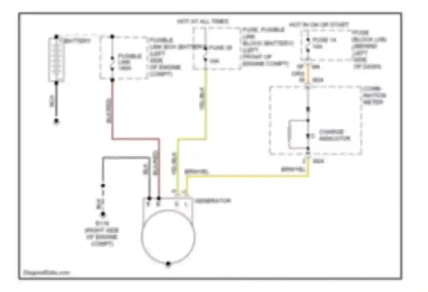 Quest Nissan III (2003-2009): Charging circuit