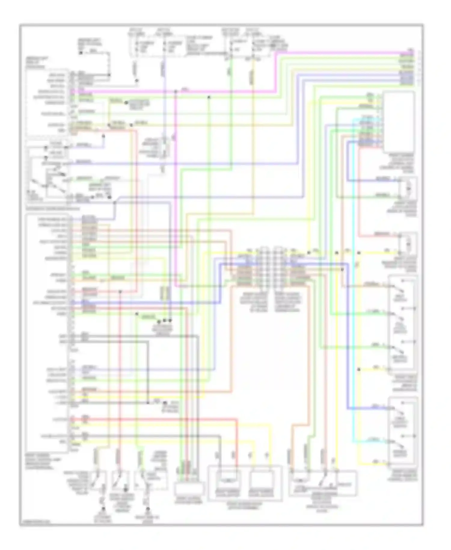 Quest Nissan III (2003-2009): Right & left sliding door circuit (1 of 2)