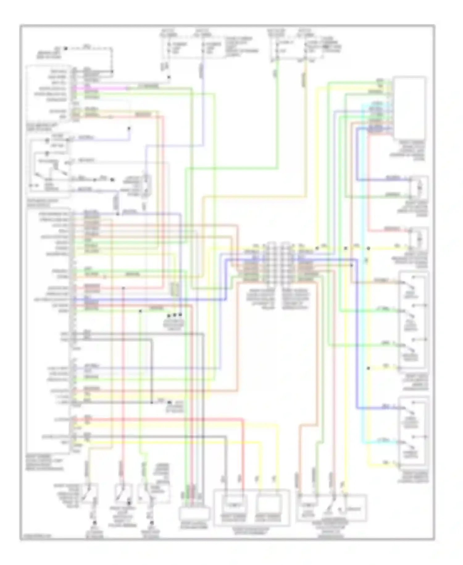 Quest Nissan III (2003-2009): Right sliding door circuit