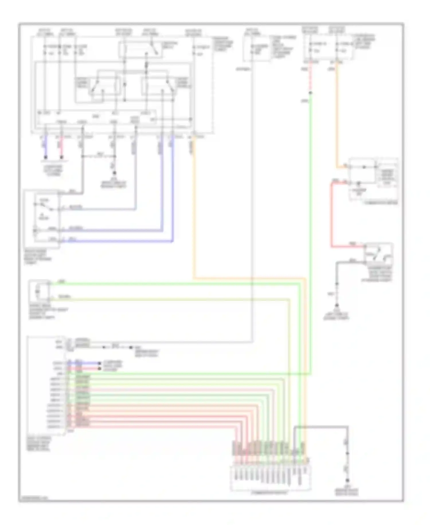 Quest Nissan III (2003-2009): Front wiper/washer circuit