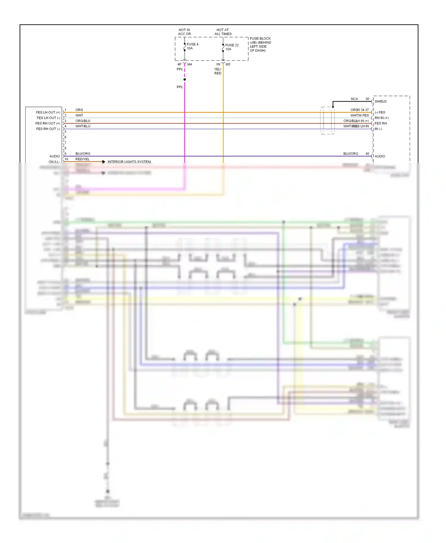 Nissan Quest III (2003-2009) b+ b- wiring diagram  (1 of 2)