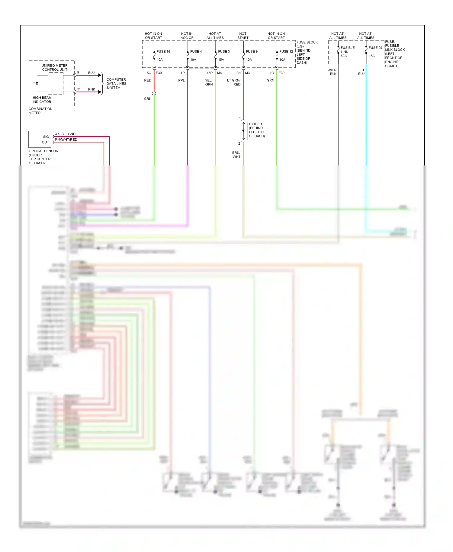 Wiring diagram blu for Nissan Quest III (2003-2009) (27 of 76)