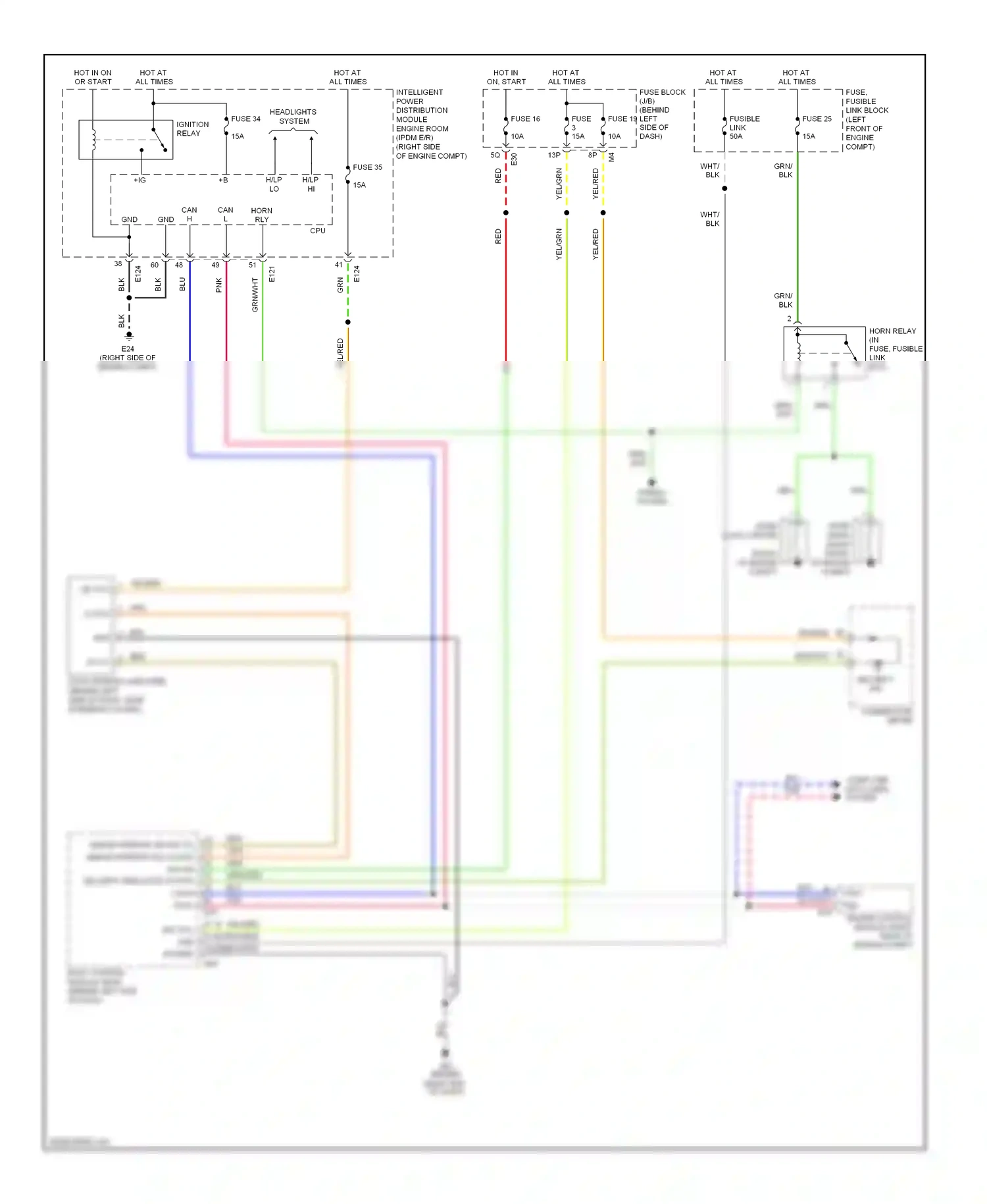 Wiring diagram blu for Nissan Quest III (2003-2009) (17 of 76)