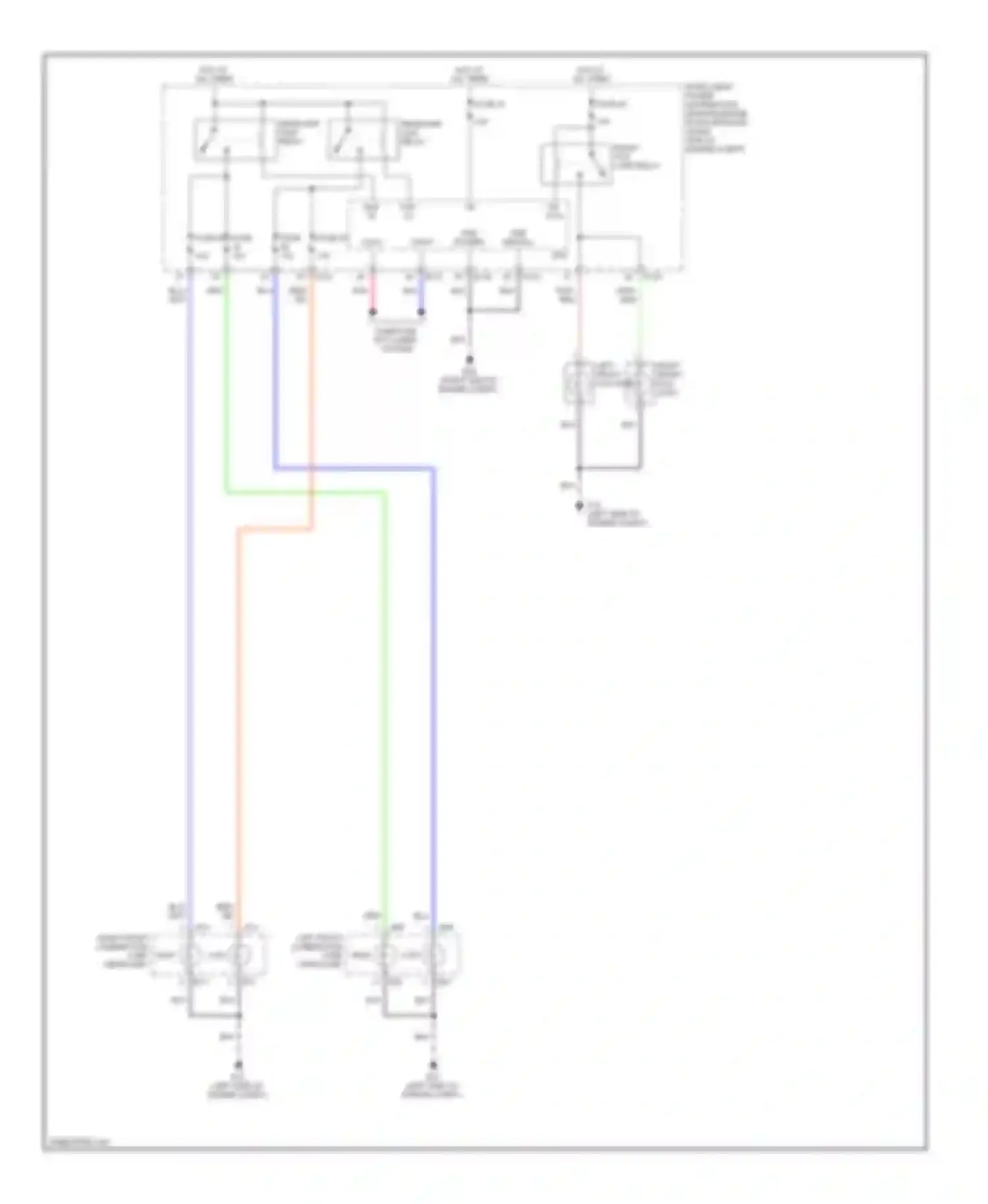 Wiring diagram left front fog light for Nissan Quest III (2003-2009) (2 of 4)