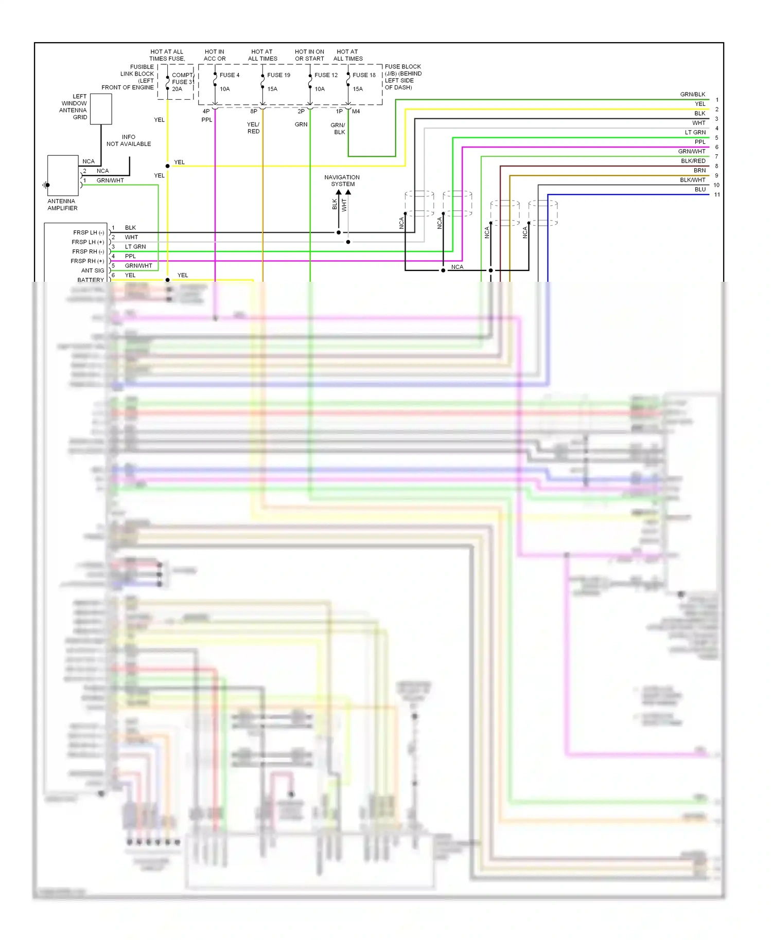 Wiring diagram org/blu for Nissan Quest III (2003-2009) (7 of 9)