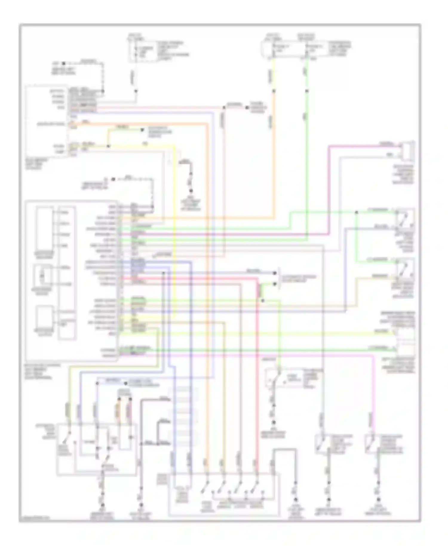 Wiring diagram power windows system for Nissan Quest III (2003-2009) (1 of 2)