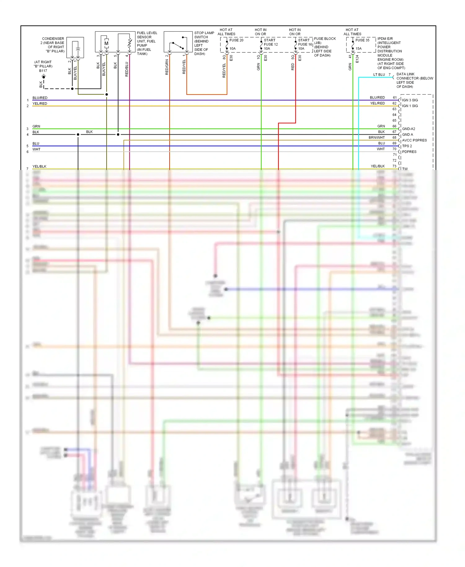 Wiring diagram red/blu for Nissan Quest III (2003-2009) (10 of 29)