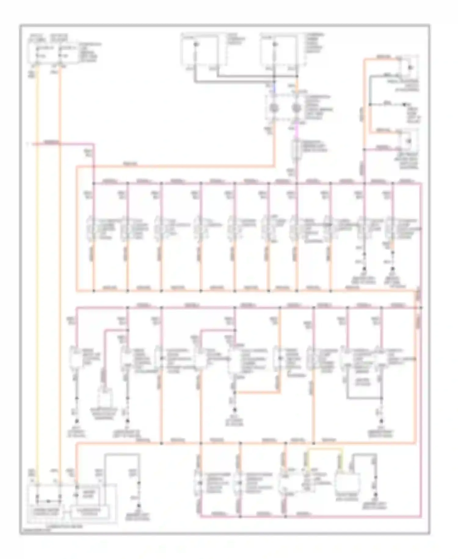 Wiring diagram right power window, door lock/ unlock switch for Nissan Quest III (2003-2009) (1 of 4)