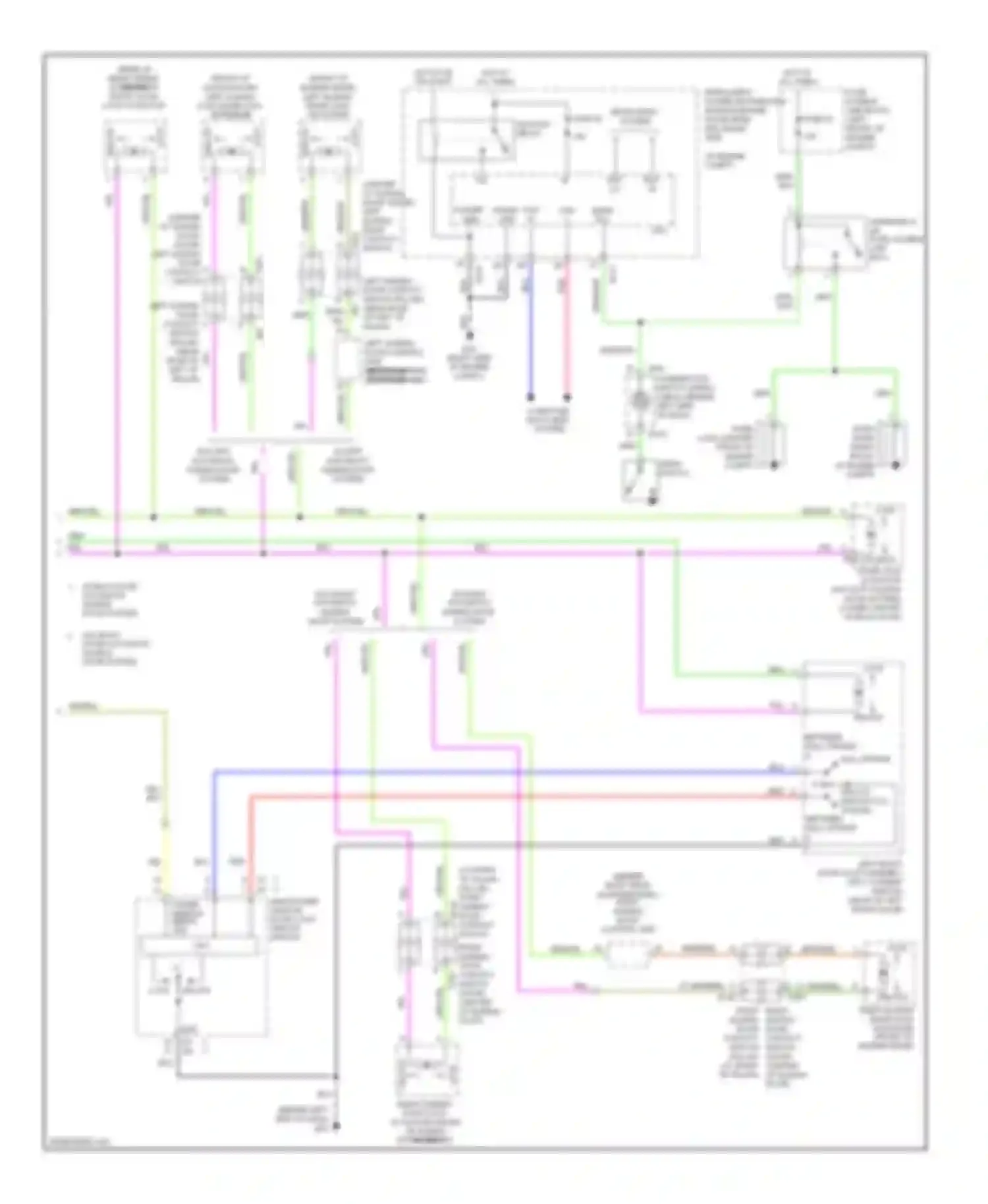 Wiring diagram w/ back door automatic sliding door system for Nissan Quest III (2003-2009) (2 of 2)