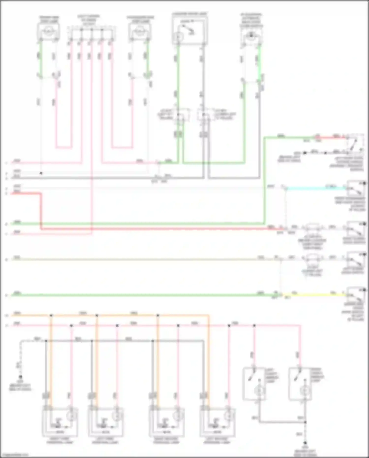 Quest Nissan IV (2010-2024): Courtesy lamps circuit (2 of 2)