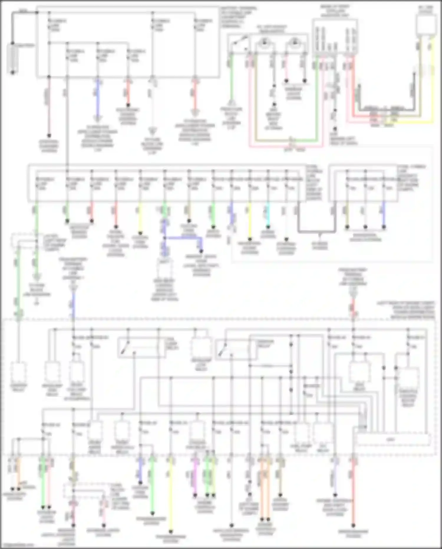Quest Nissan IV (2010-2024): Power distribution circuit (1 of 2)