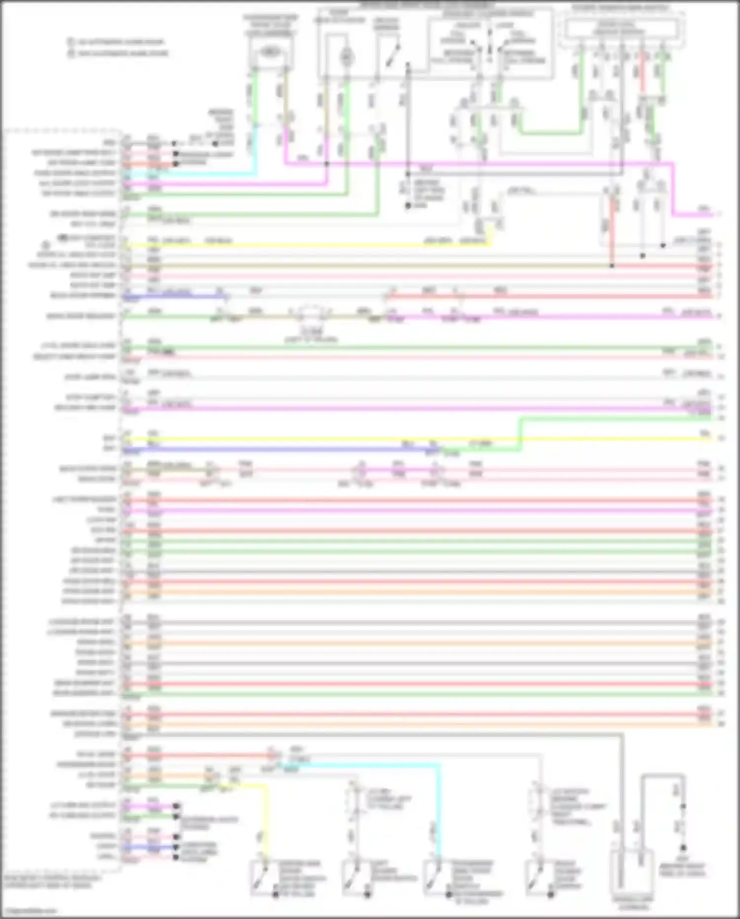 Quest Nissan IV (2010-2024): Power door locks circuit (1 of 4)