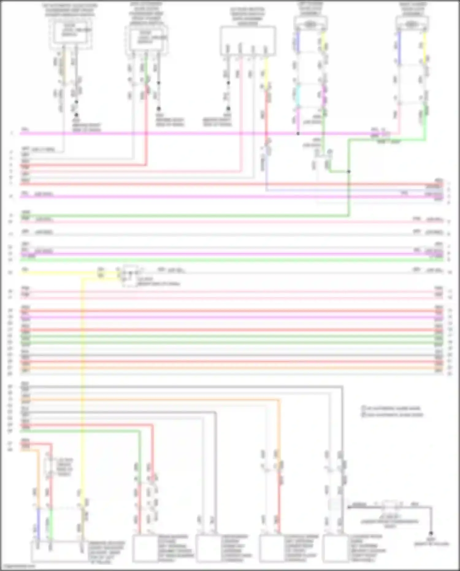 Quest Nissan IV (2010-2024): Power door locks circuit (2 of 4)