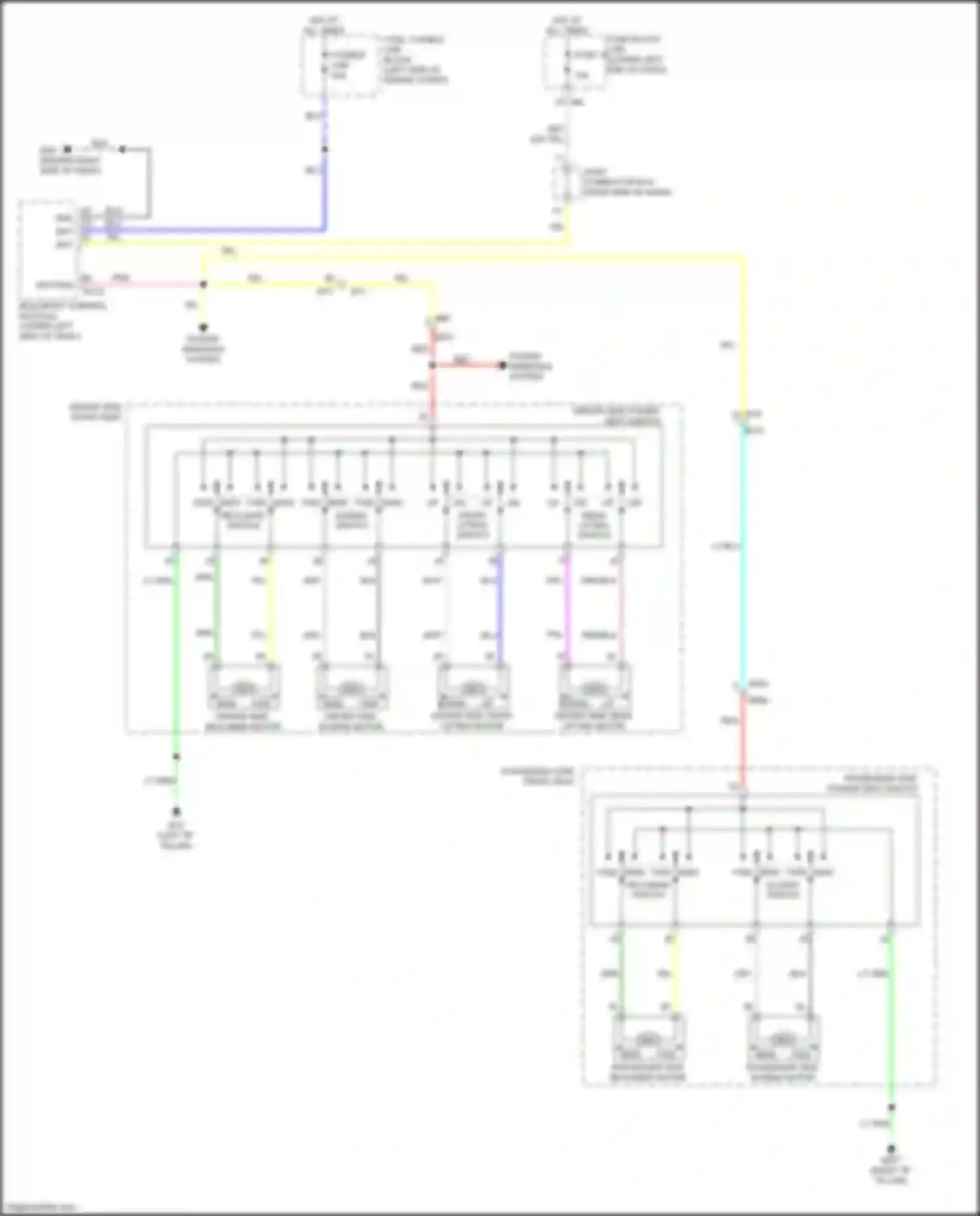 Quest Nissan IV (2010-2024): Power seat circuit