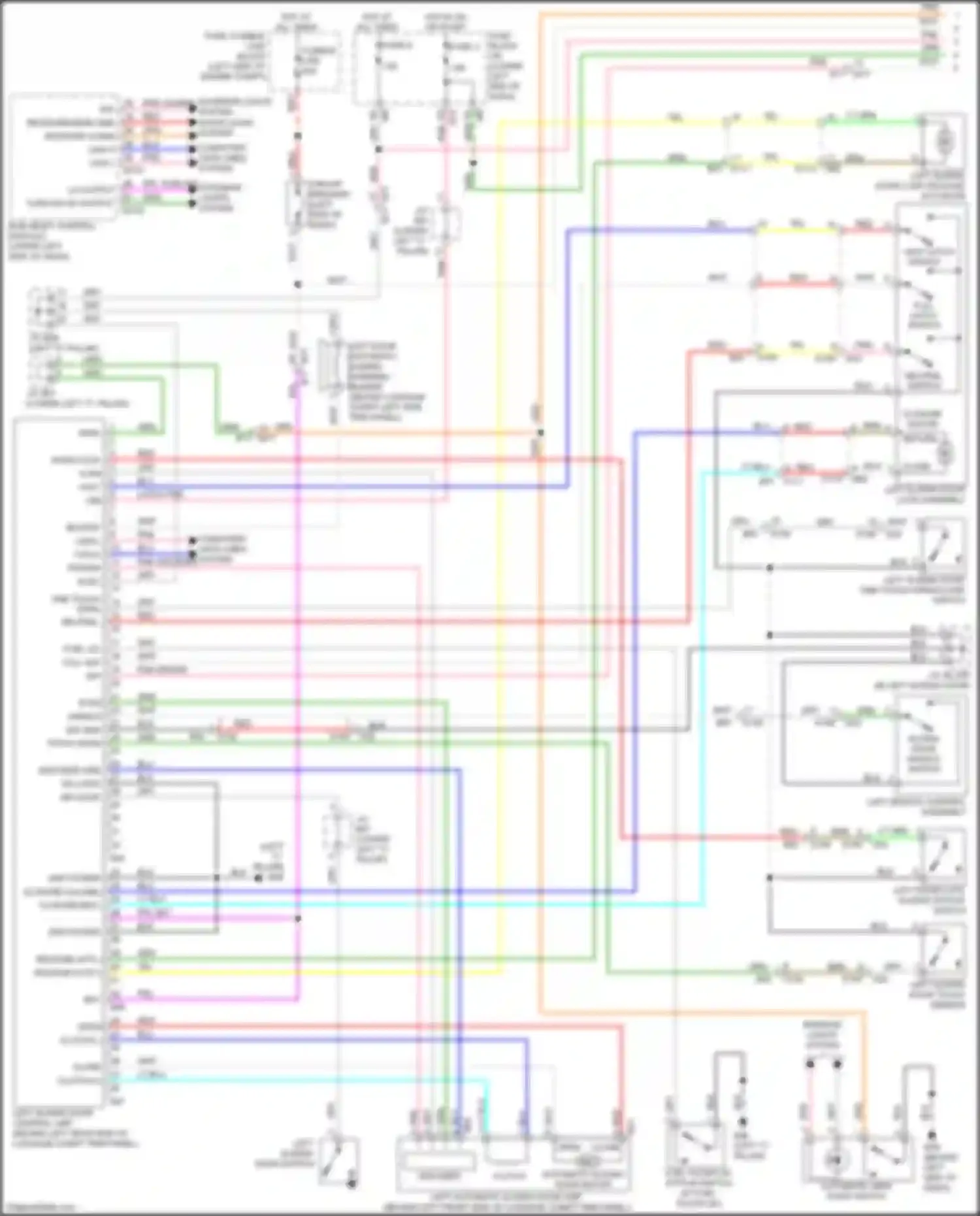 Quest Nissan IV (2010-2024): Right & left sliding door circuit (1 of 2)