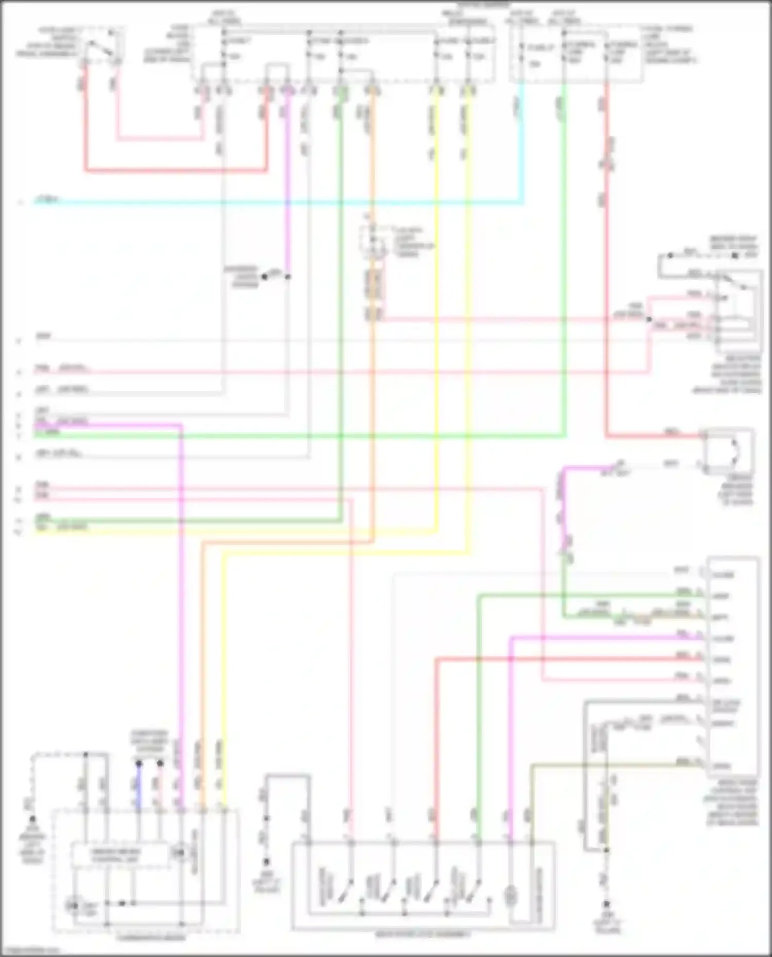Wiring diagram back door lock assembly for Nissan Quest IV (2010-2024) (1 of 4)