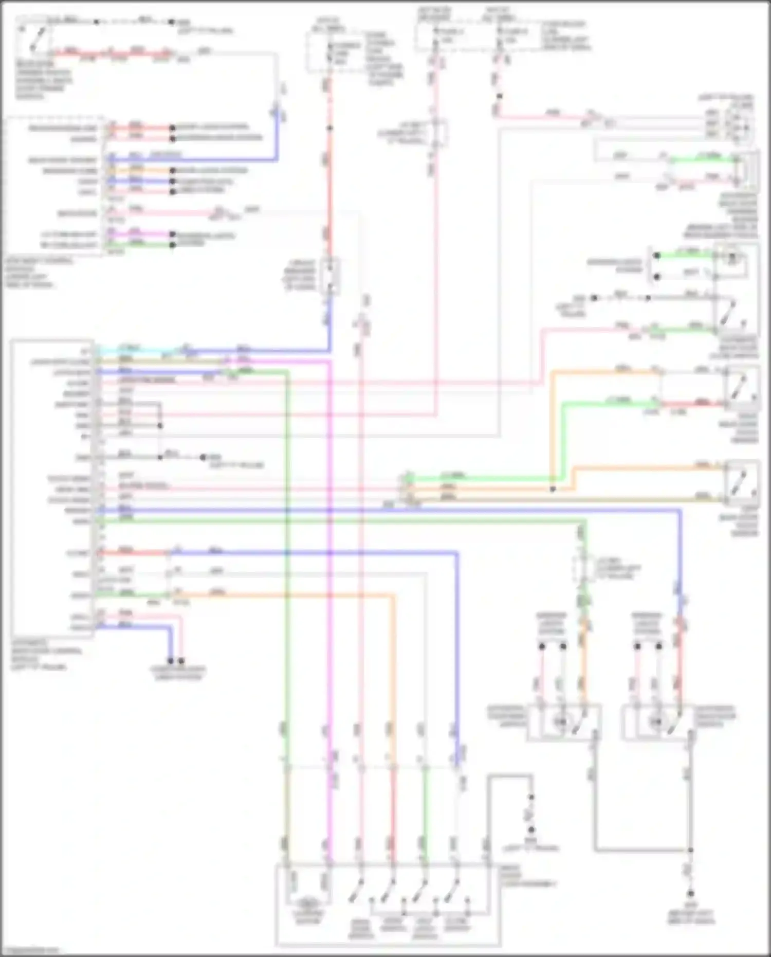 Wiring diagram close switch for Nissan Quest IV (2010-2024) (1 of 2)