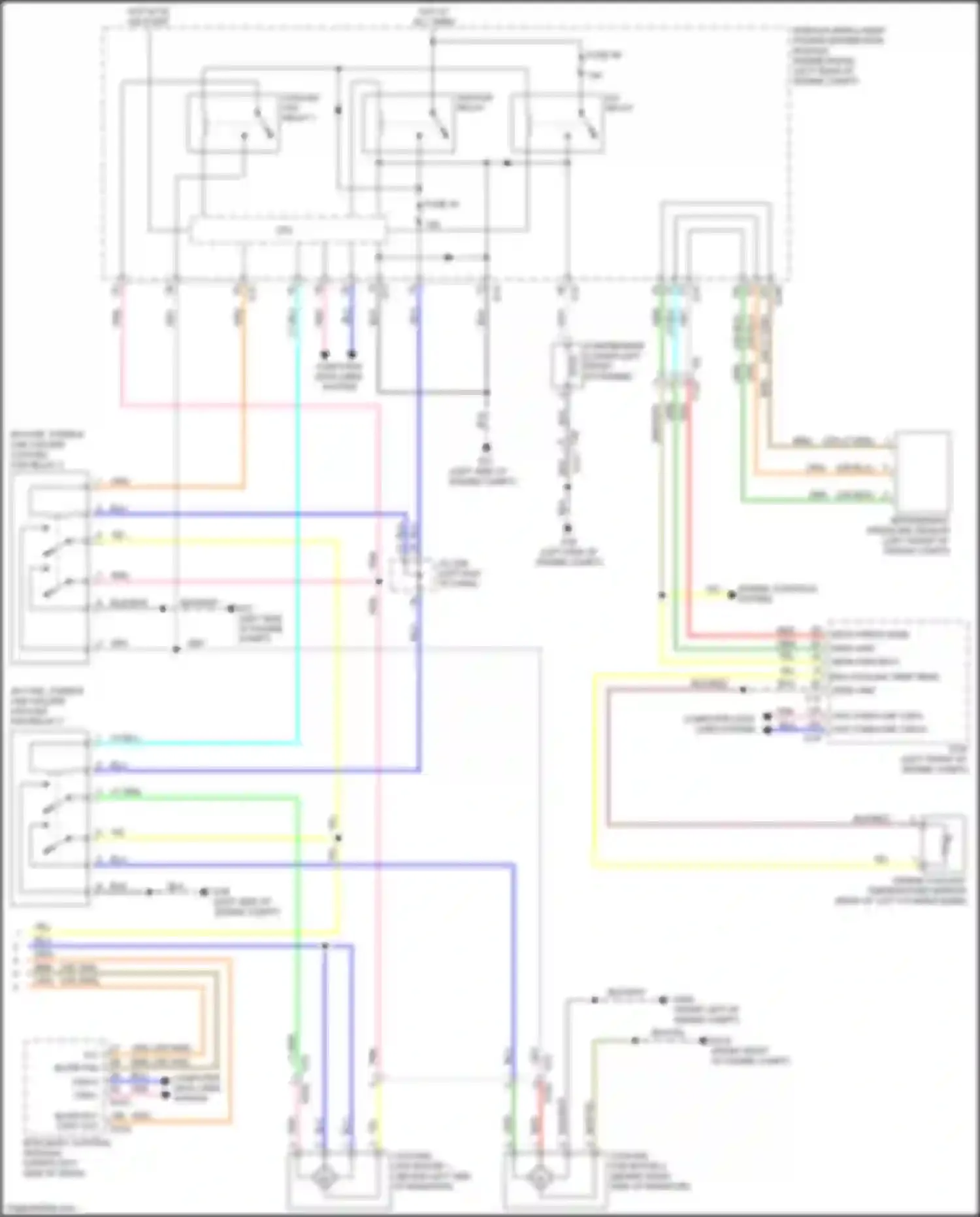 Wiring diagram cooling fan motor 2 for Nissan Quest IV (2010-2024) (1 of 3)