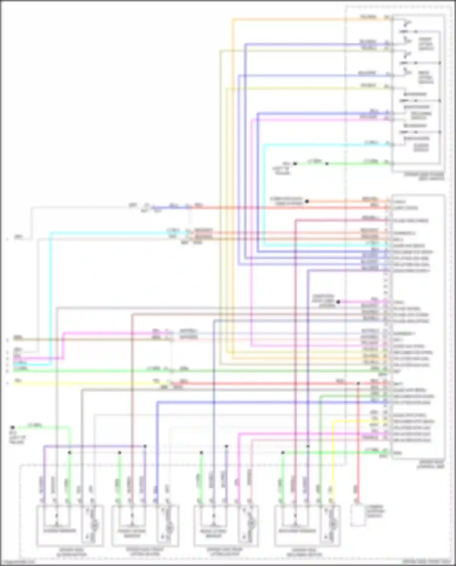 Wiring diagram driver side reclining motor for Nissan Quest IV (2010-2024) (1 of 2)