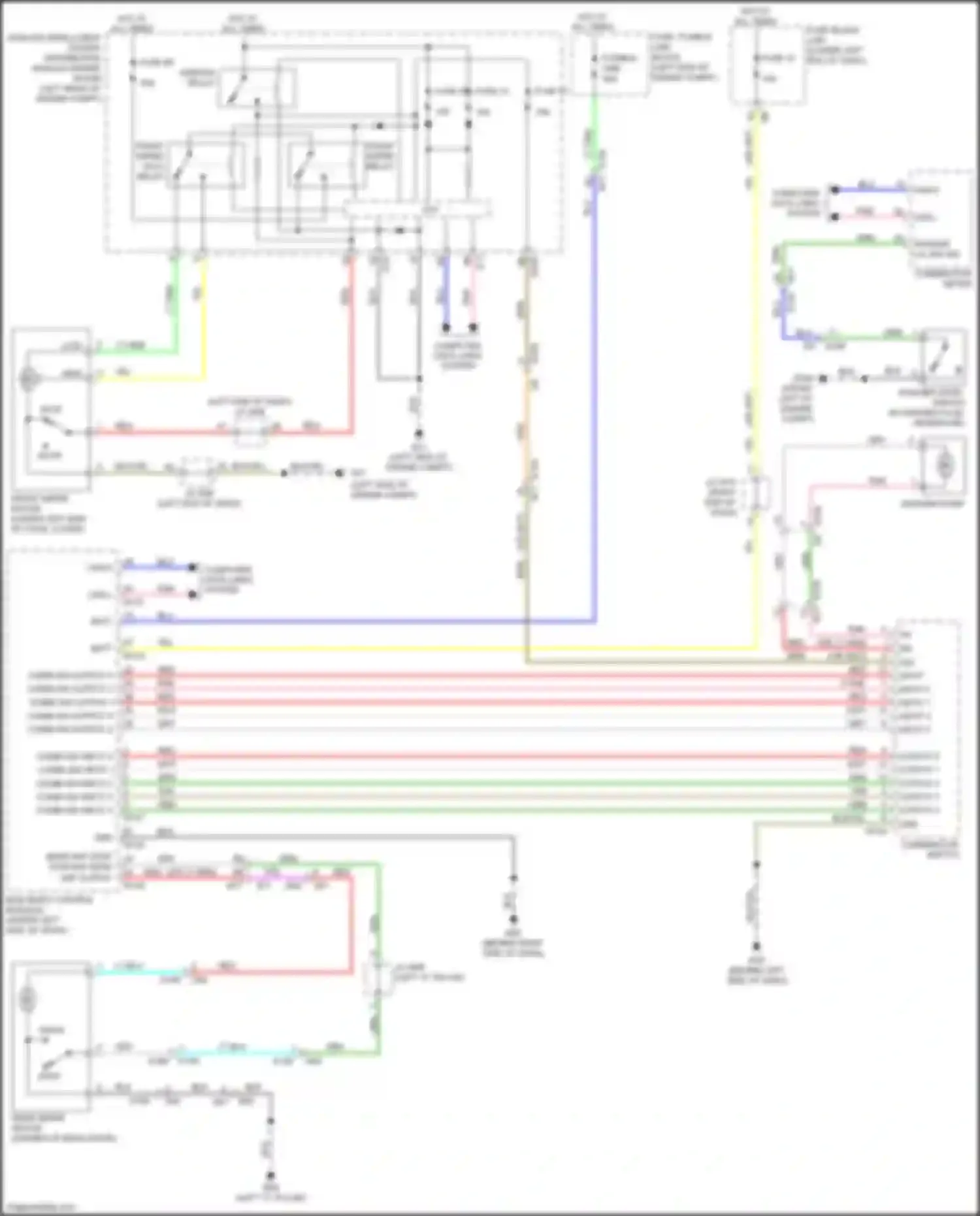 Wiring diagram front wiper hi/lo relay for Nissan Quest IV (2010-2024) (2 of 2)