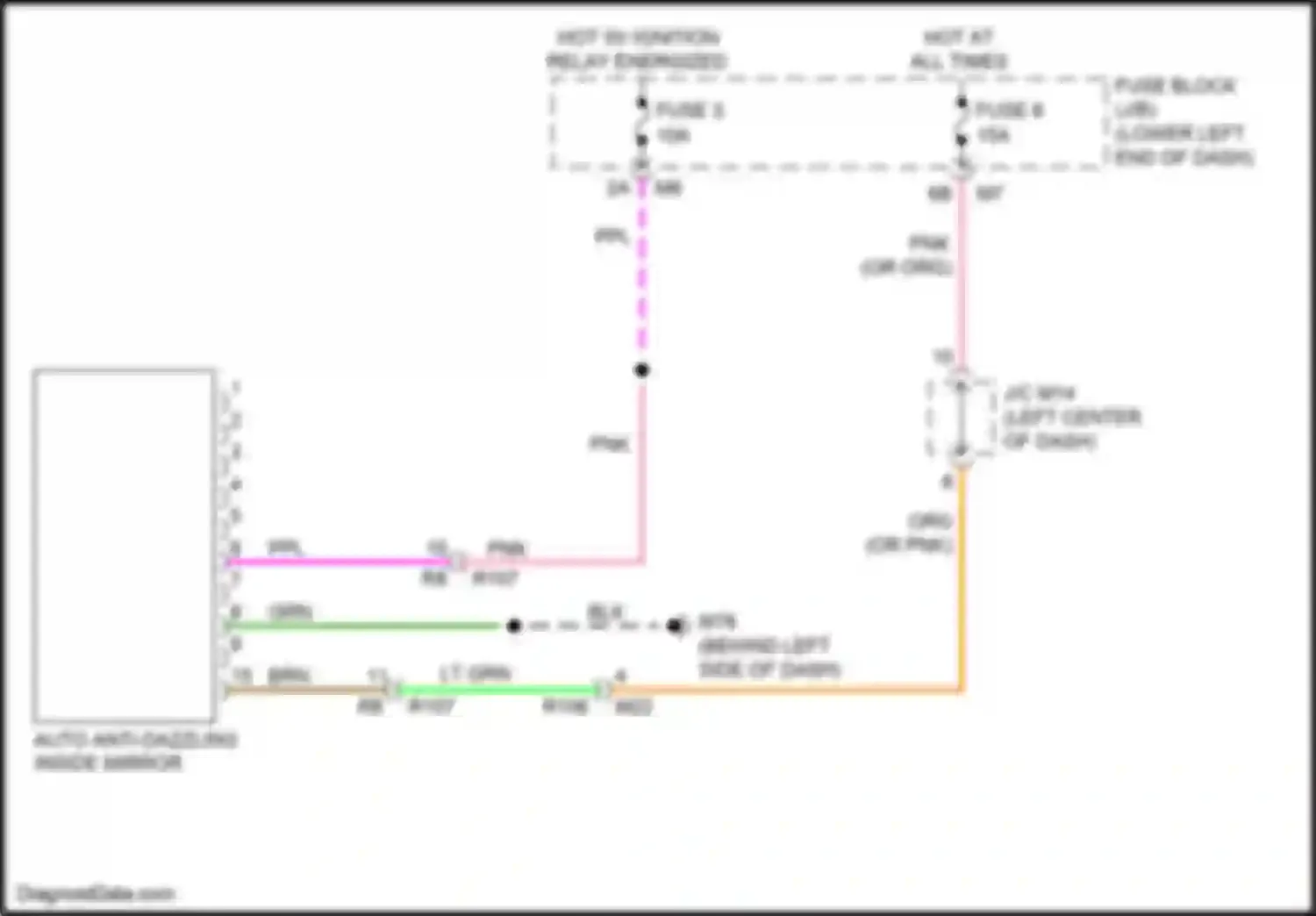 Wiring diagram fuse 6 for Nissan Quest IV (2010-2024) (2 of 11)