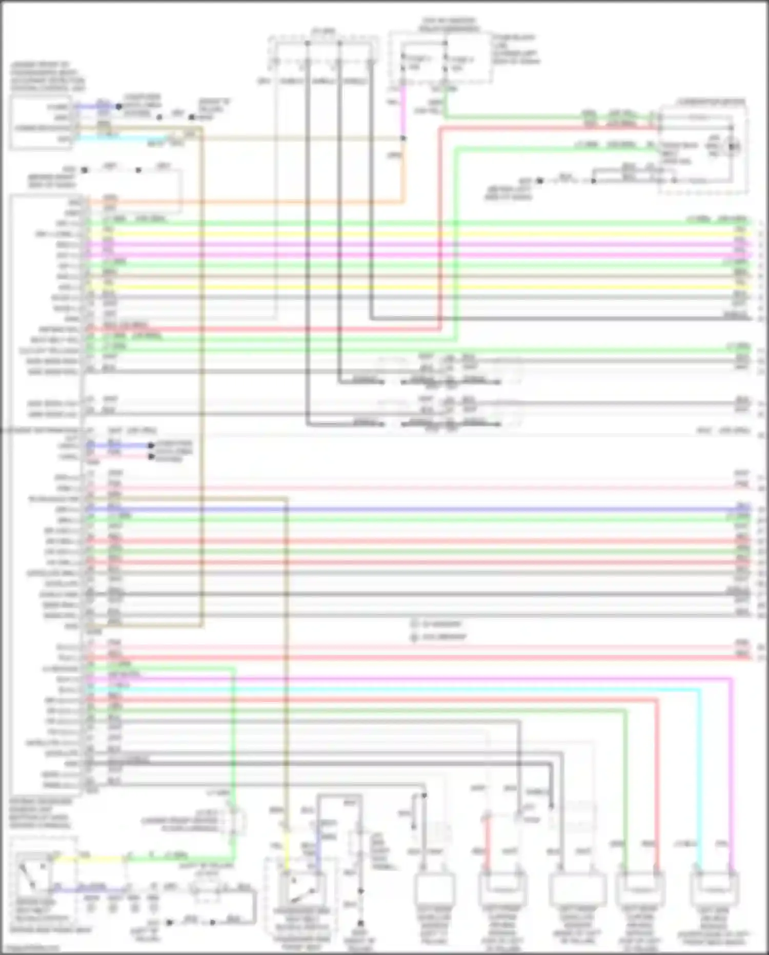 Wiring diagram left front satellite sensor for Nissan Quest IV (2010-2024) (1 of 1)