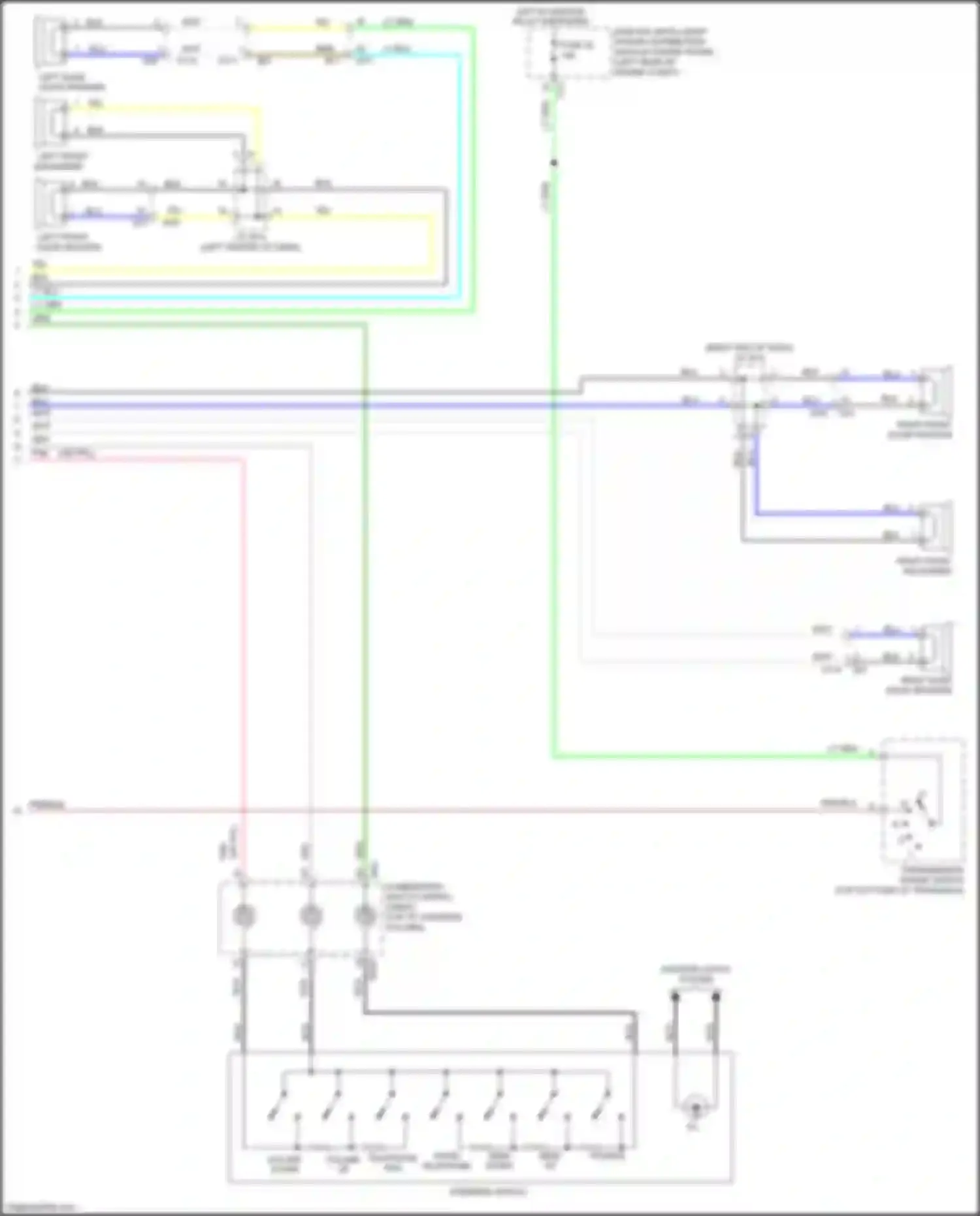 Wiring diagram left front squawker for Nissan Quest IV (2010-2024) (5 of 5)