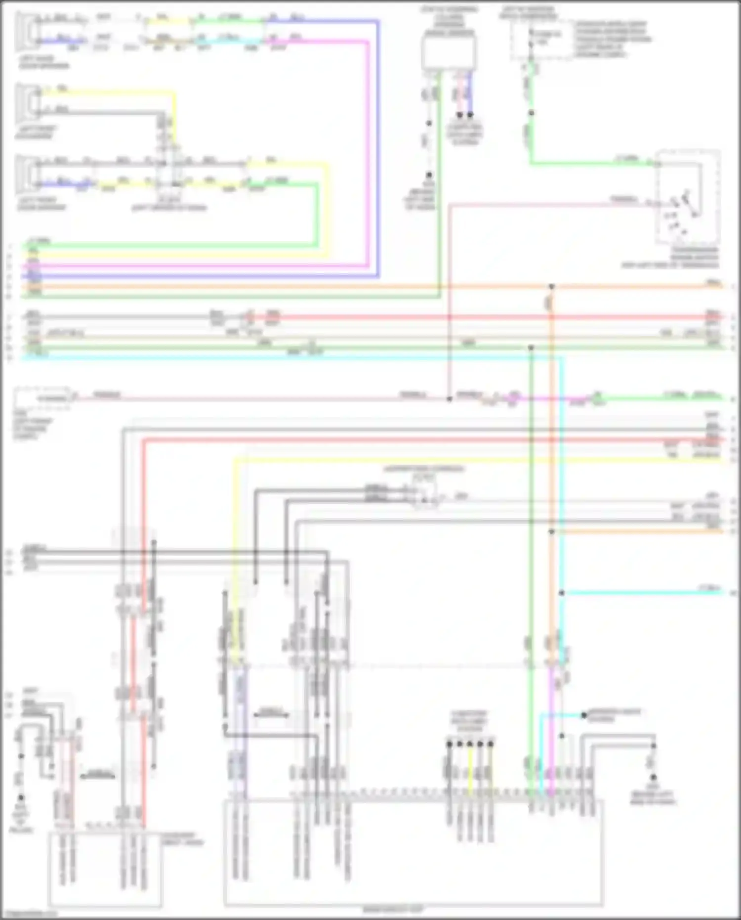 Wiring diagram left slide door speaker for Nissan Quest IV (2010-2024) (3 of 6)