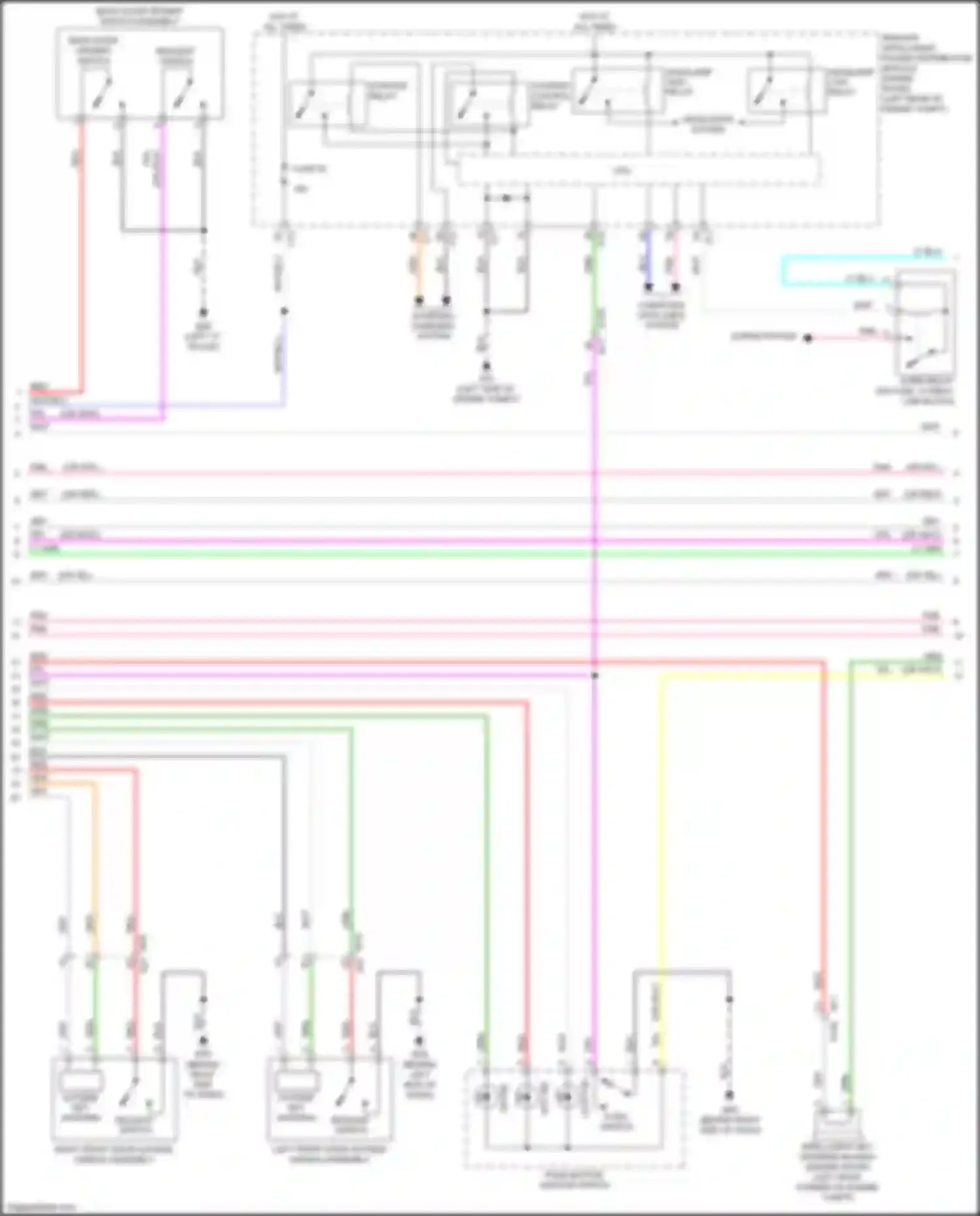 Wiring diagram outside key antenna for Nissan Quest IV (2010-2024) (1 of 2)