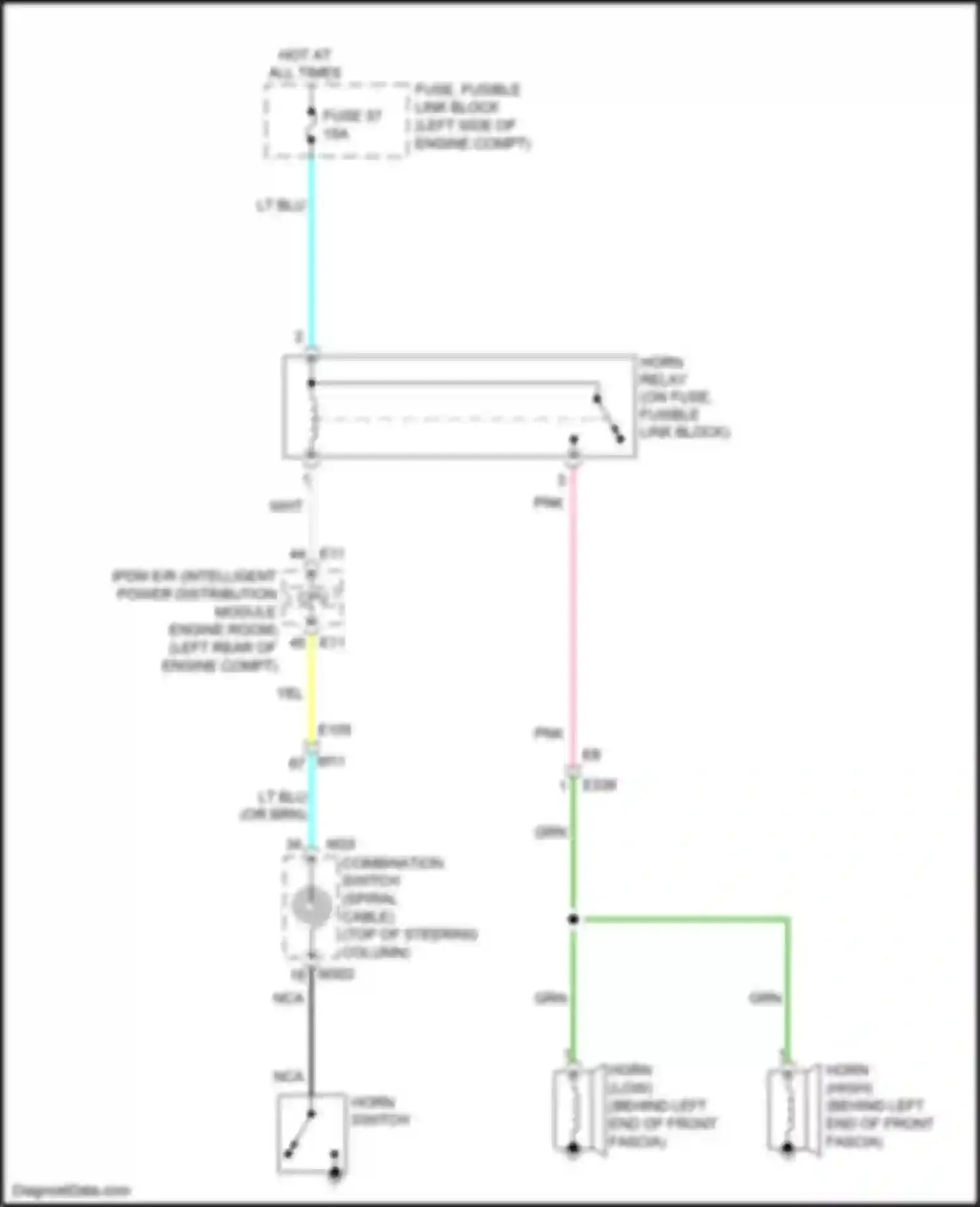 Wiring diagram pnk for Nissan Quest IV (2010-2024) (45 of 89)