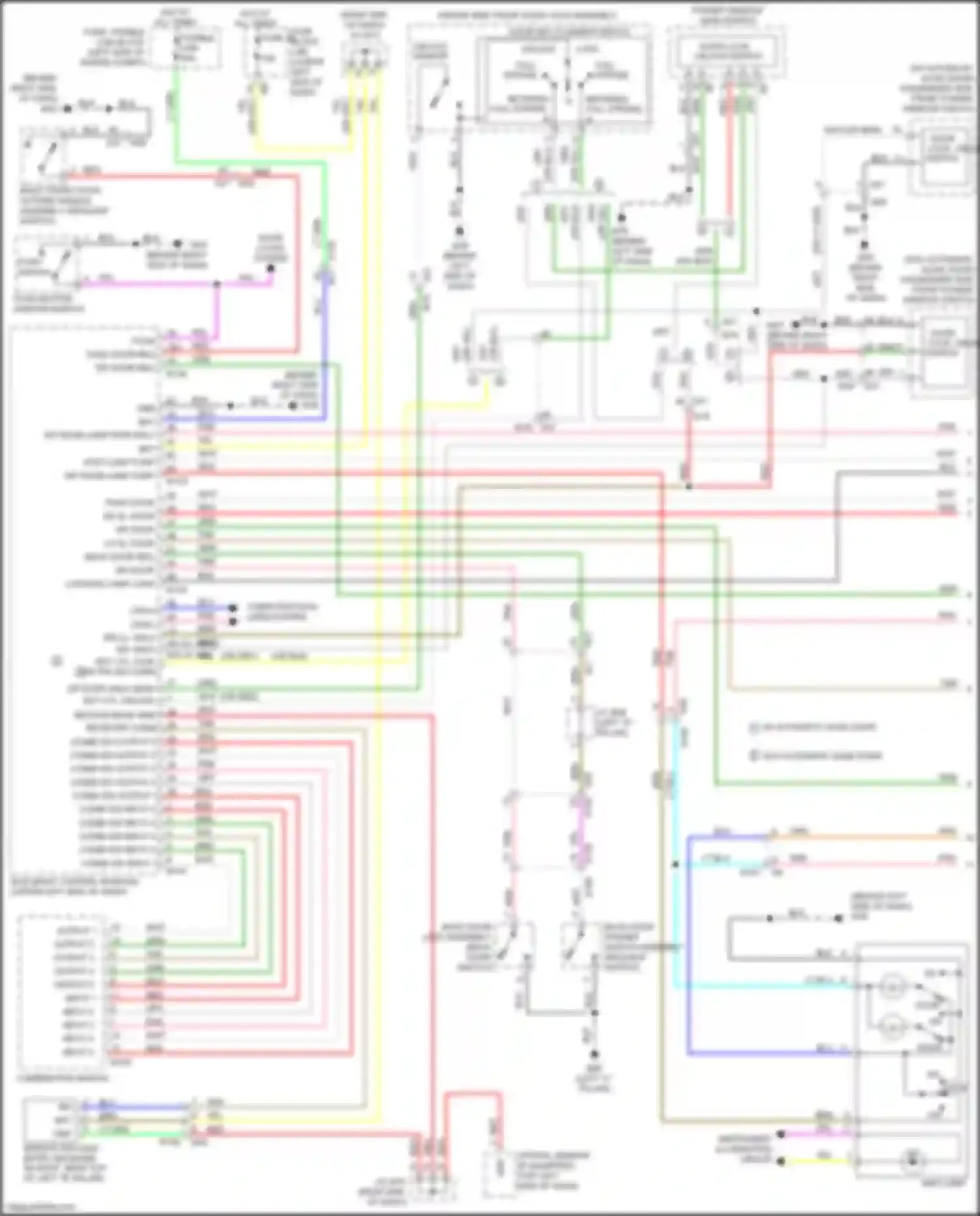 Wiring diagram power window main switch for Nissan Quest IV (2010-2024) (2 of 6)