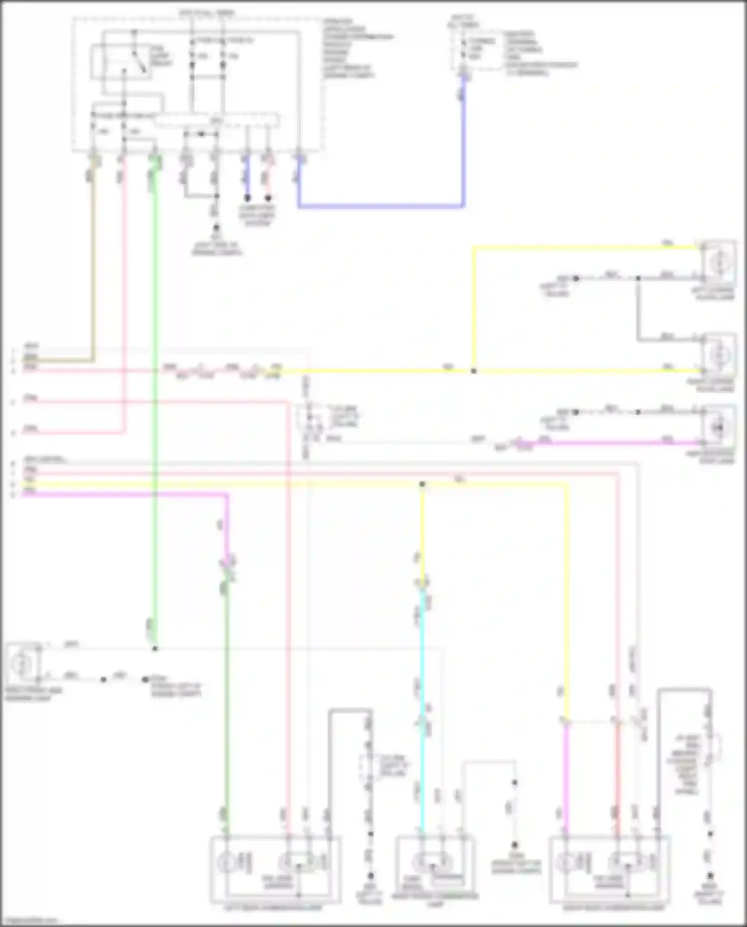 Wiring diagram right rear combination lamp for Nissan Quest IV (2010-2024) (1 of 1)