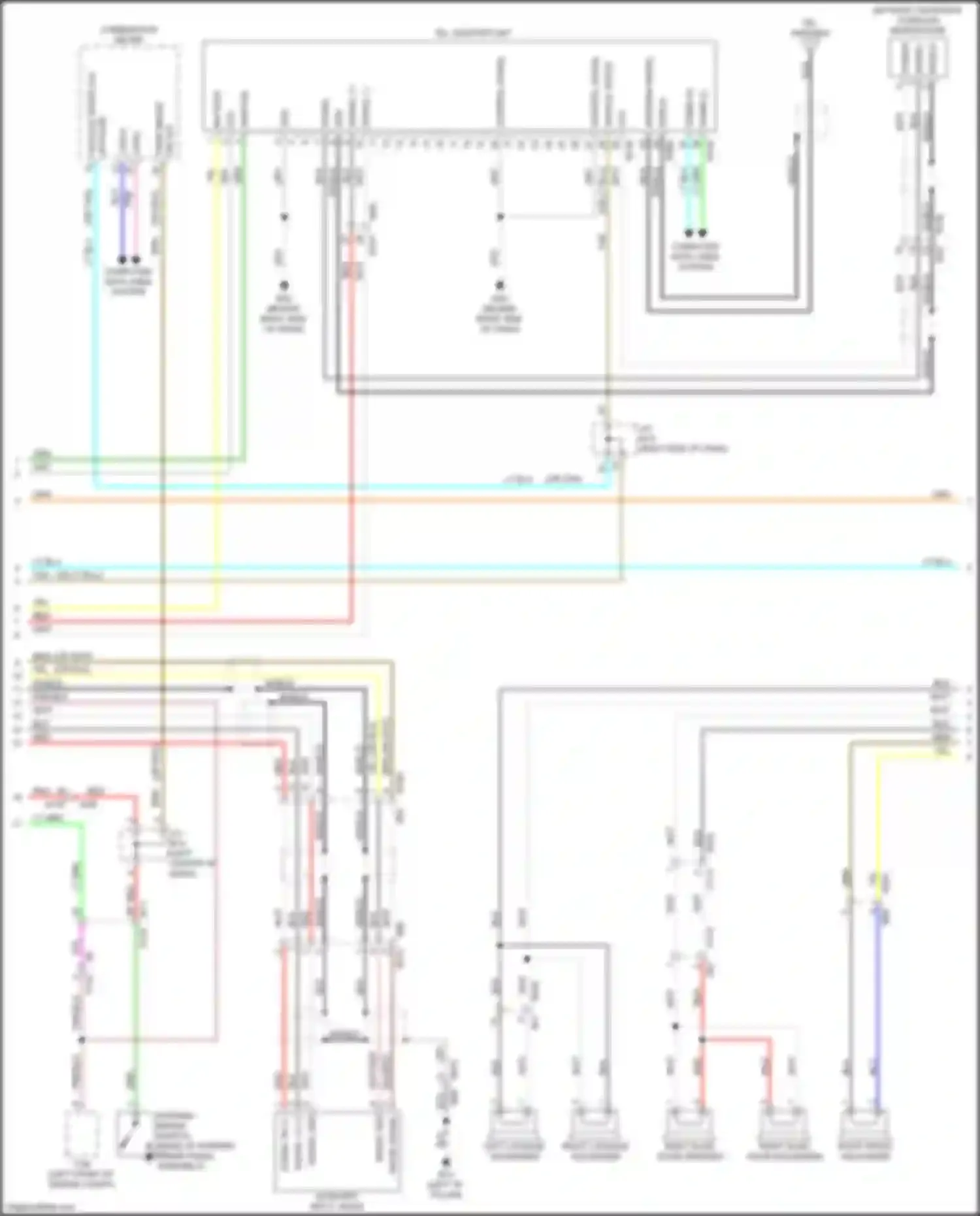 Wiring diagram right slide door speaker for Nissan Quest IV (2010-2024) (5 of 6)