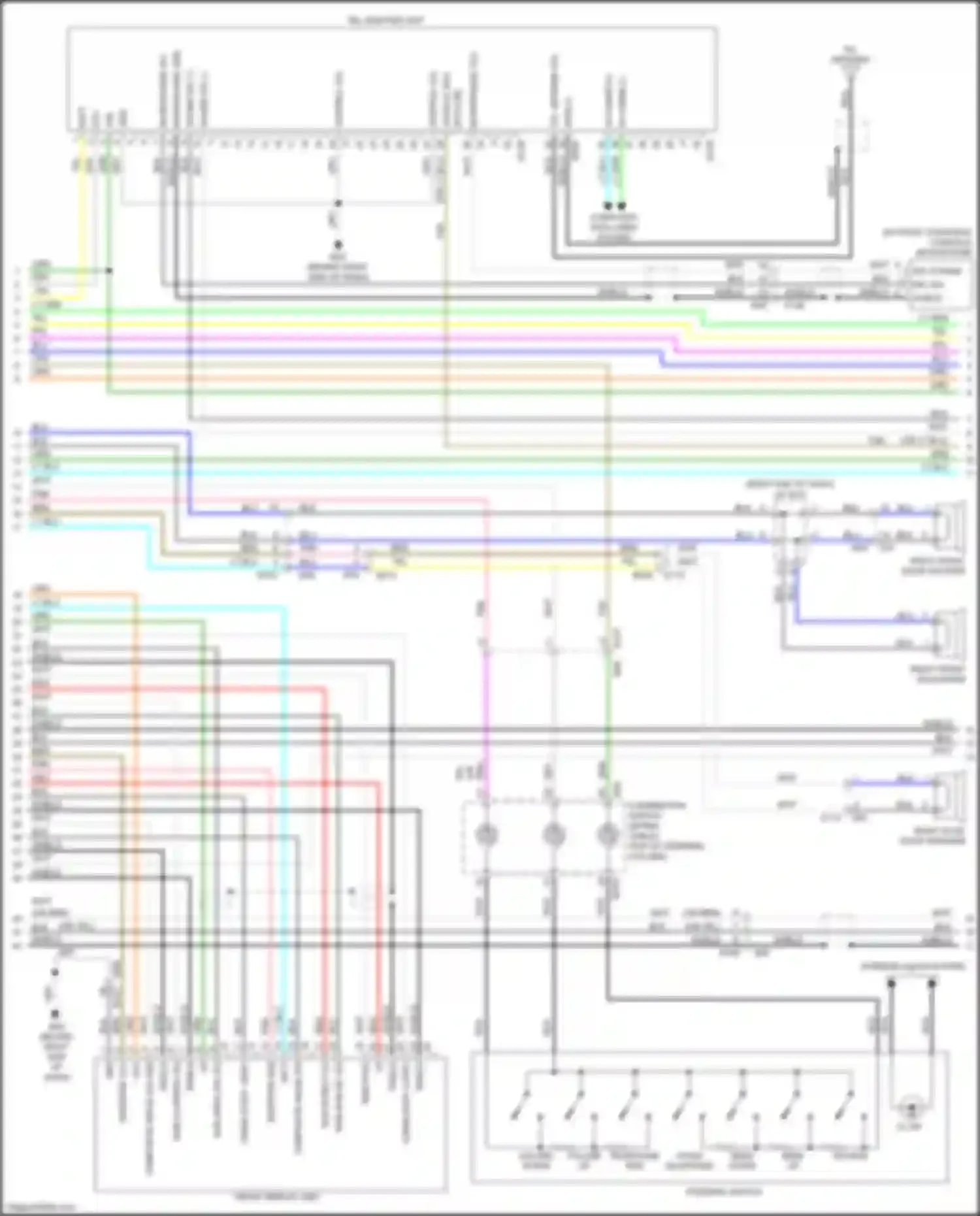 Wiring diagram right slide door speaker for Nissan Quest IV (2010-2024) (3 of 6)