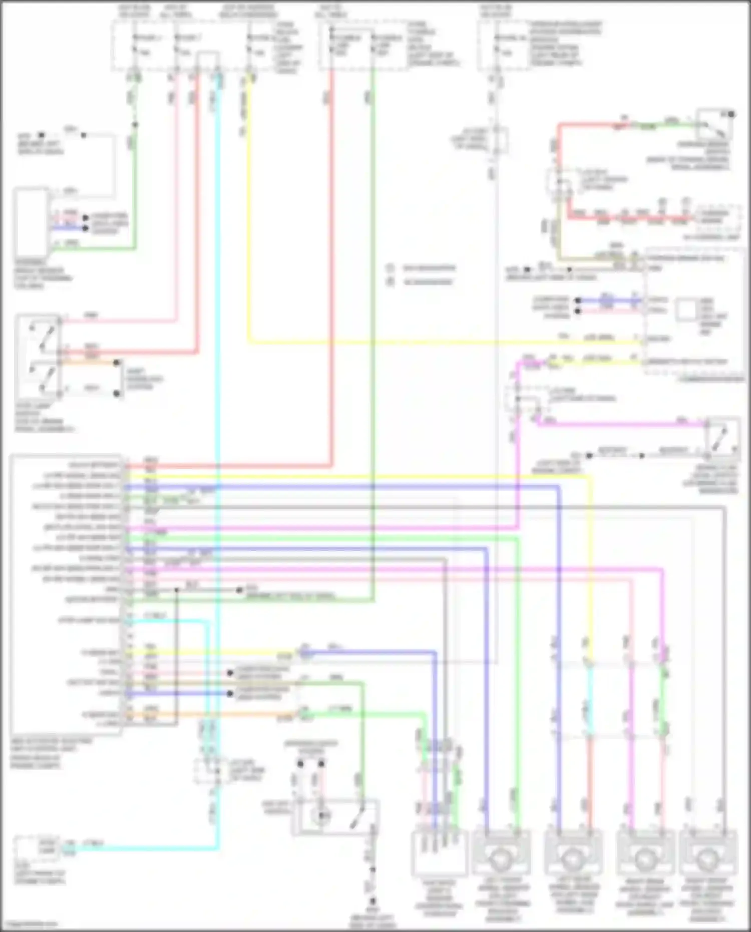 Wiring diagram w/o navigation for Nissan Quest IV (2010-2024) (1 of 2)