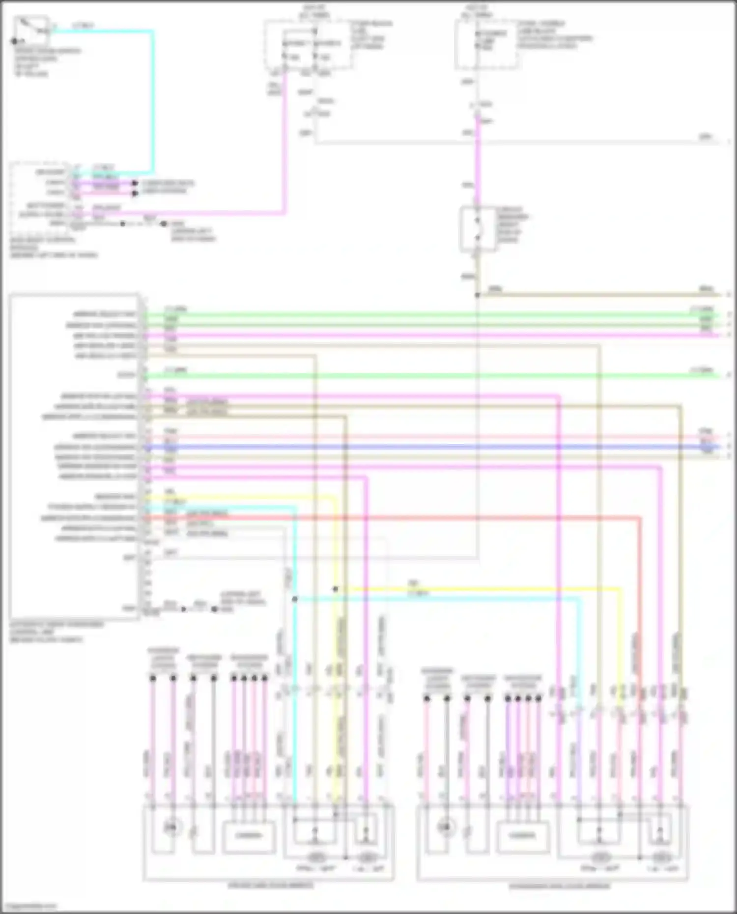 Wiring diagram automatic drive positioner control unit for Nissan Rogue Sport I facelift (2019-2024) (2 of 3)
